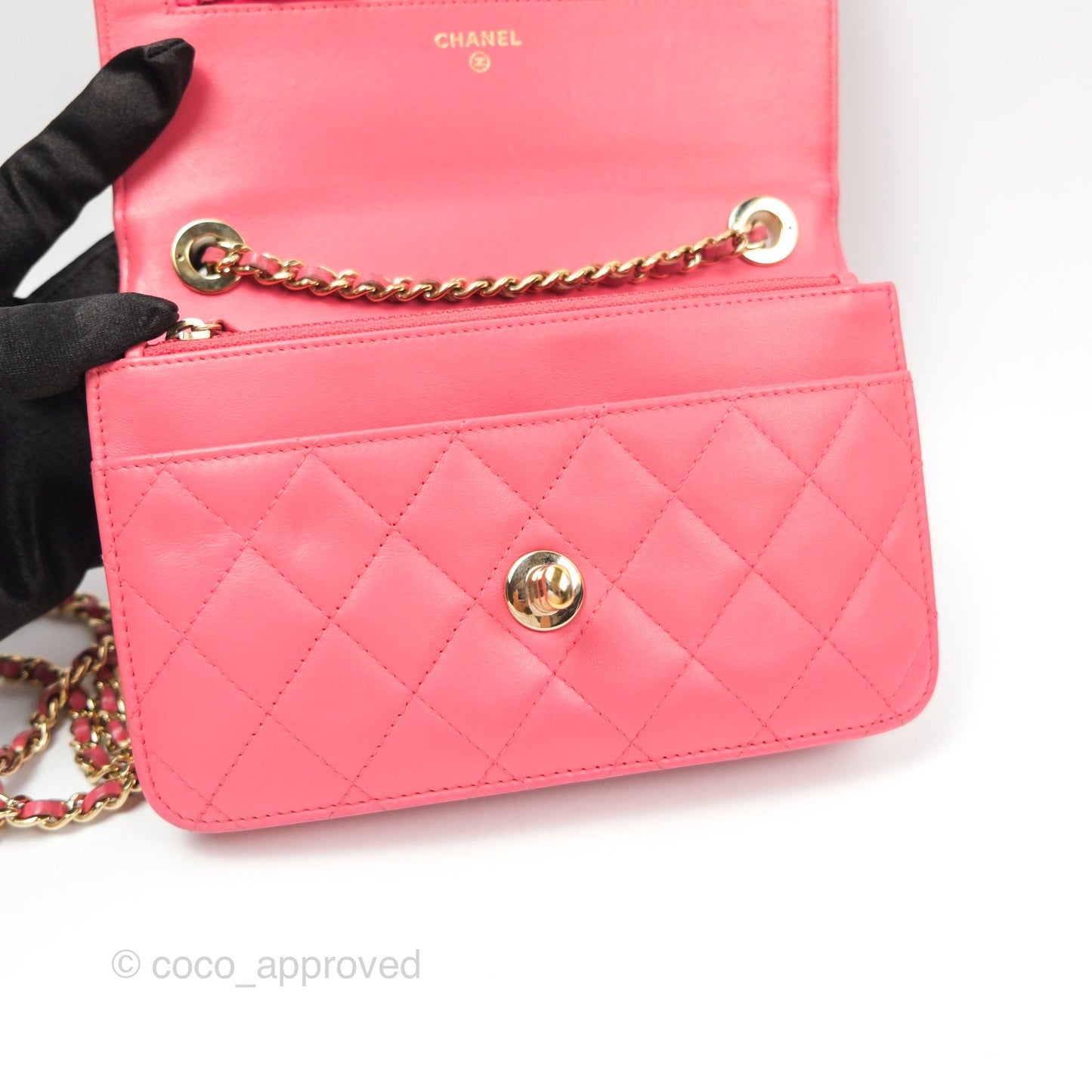 Chanel Trendy CC WOC Pink Lambskin Gold Hardware