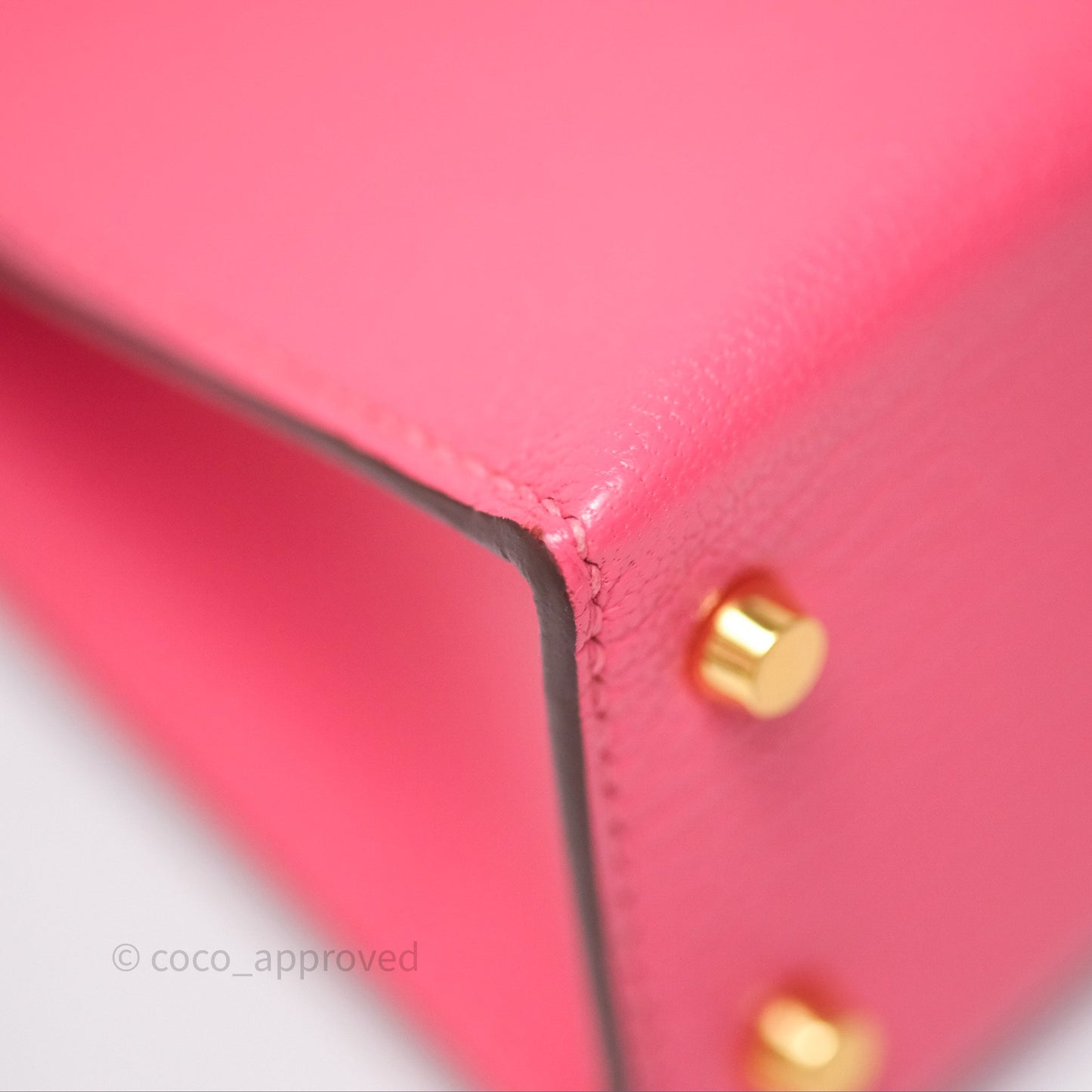 Hermès Mini Kelly II Rose Lipstick U5 Chevre Mysore Gold Hardware