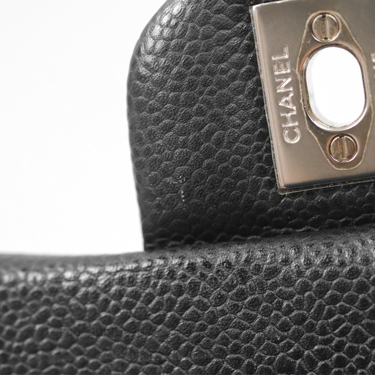 Chanel Classic Quilted Mini Rectangular Flap Black Caviar Silver Hardware