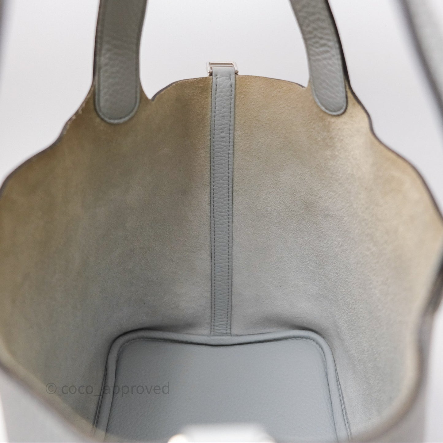 Hermès Picotin Lock 22 Bleu Pale 08 Clemence Palladium Hardware