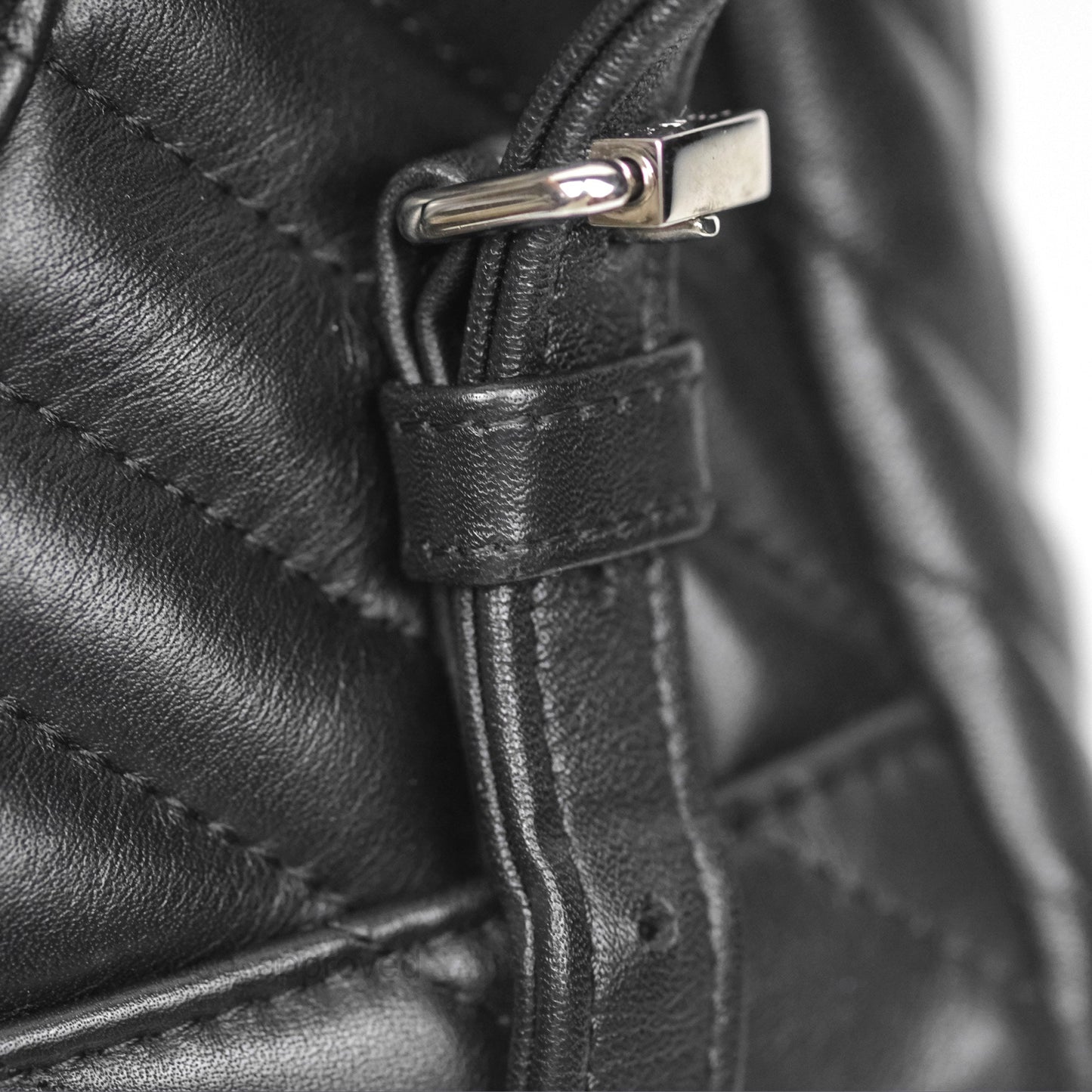 Chanel Medium Chevron Urban Spirit Backpack Black Calfskin Silver Hardware