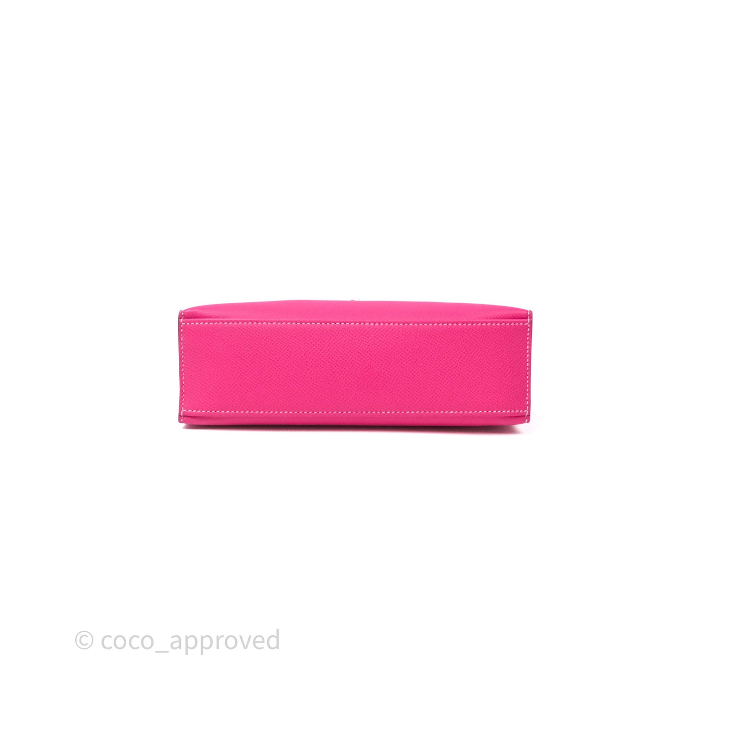 Hermès Kelly Pochette Clutch Rose Tyrien Epsom Palladium Hardware
