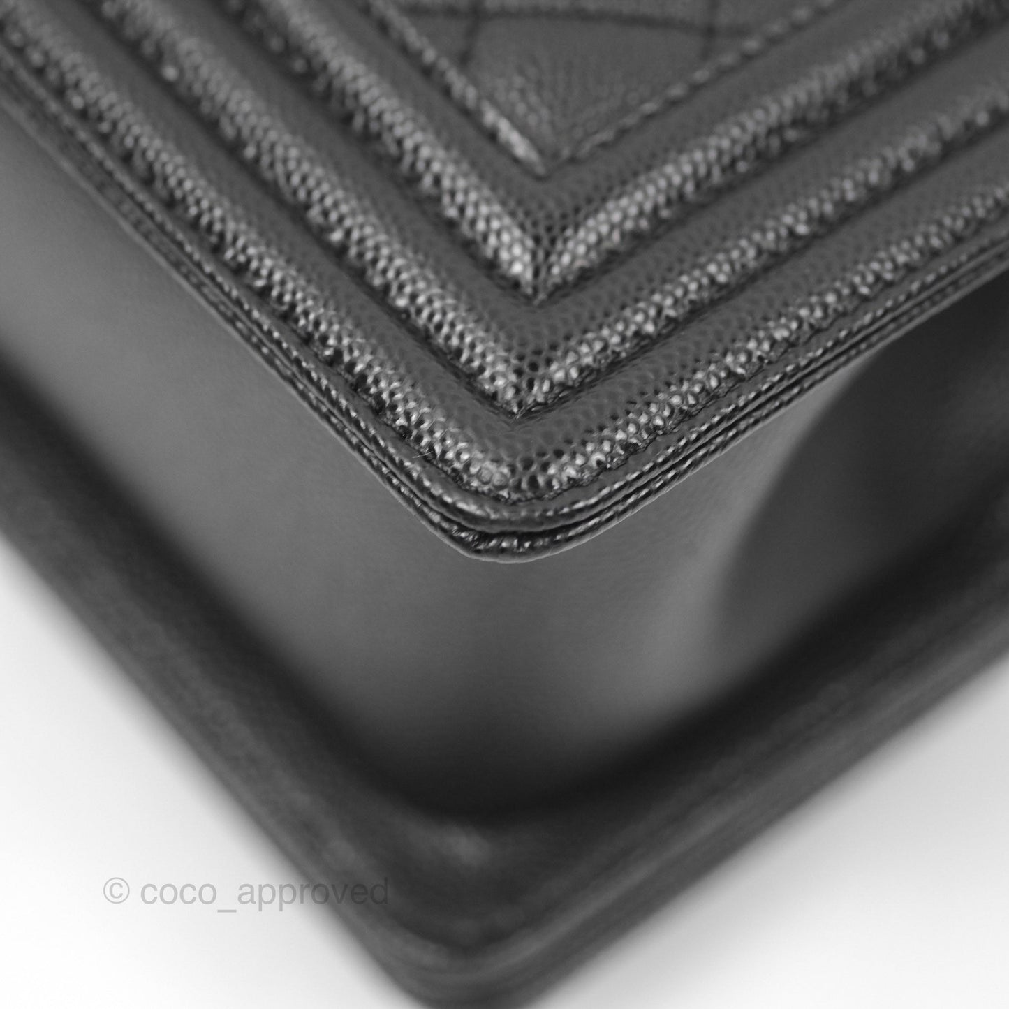 Chanel Small Boy Black Caviar Gold Hardware