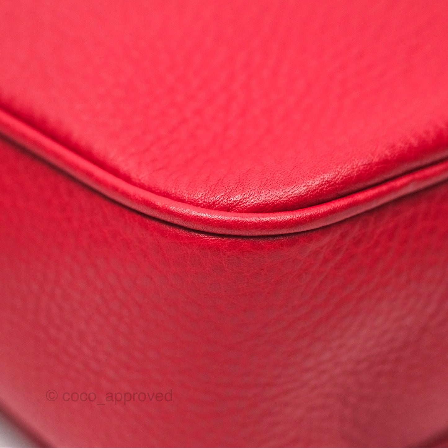 Gucci Small Soho Disco Bag Red Calfskin