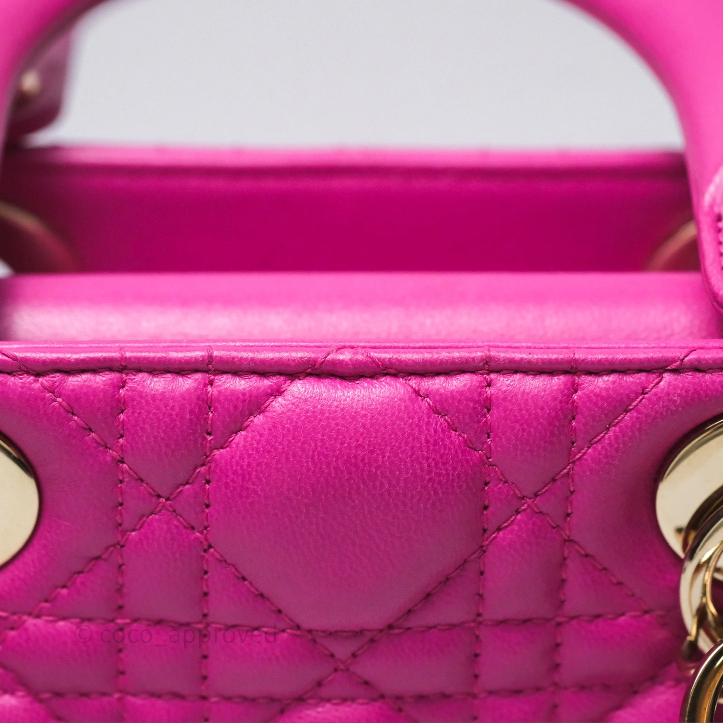 Christian Dior Small Lady Dior My ABCDior Magenta Cannage Lambskin