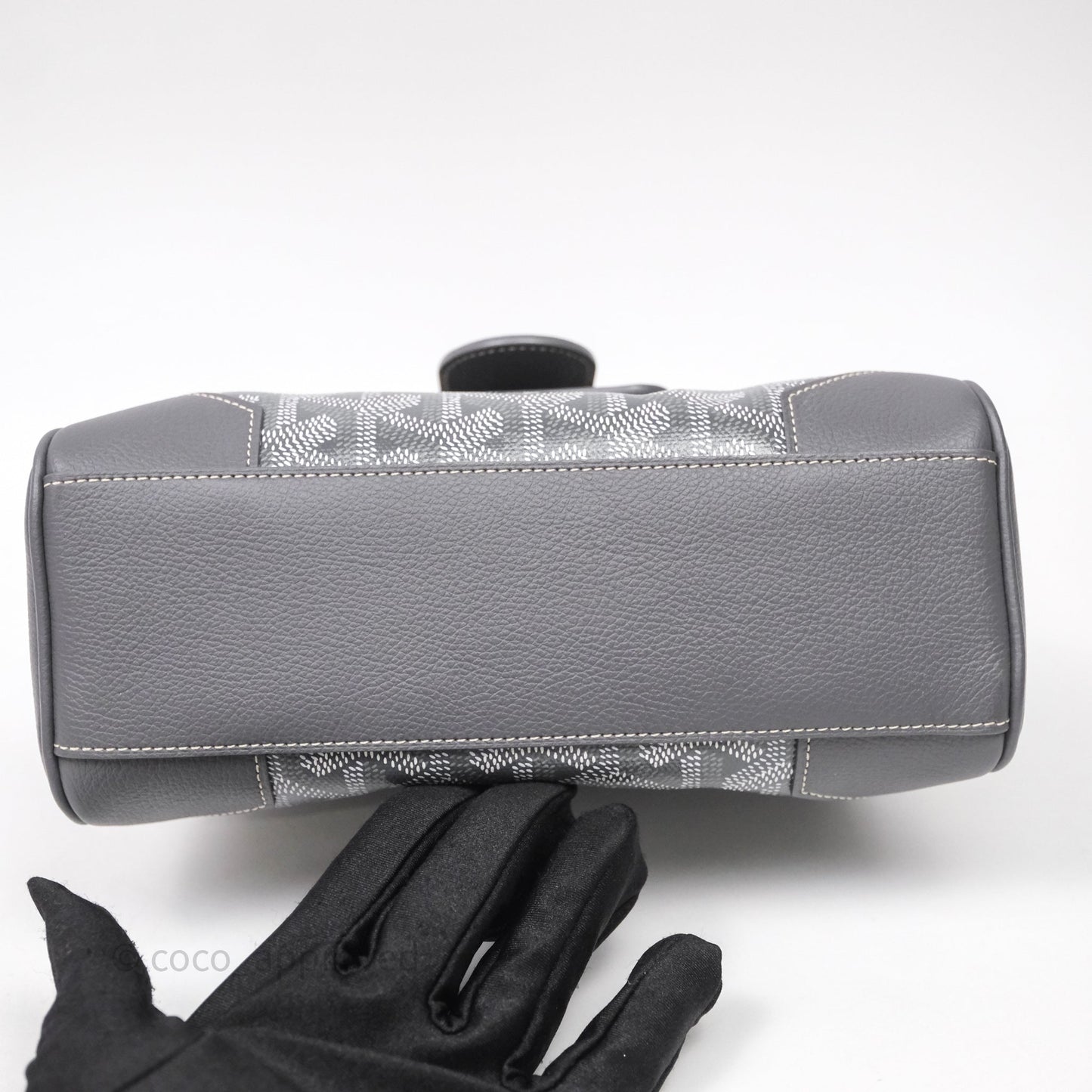 Goyard Saïgon Mini Bag Chevroches Calfskin Grey Silver Hardware