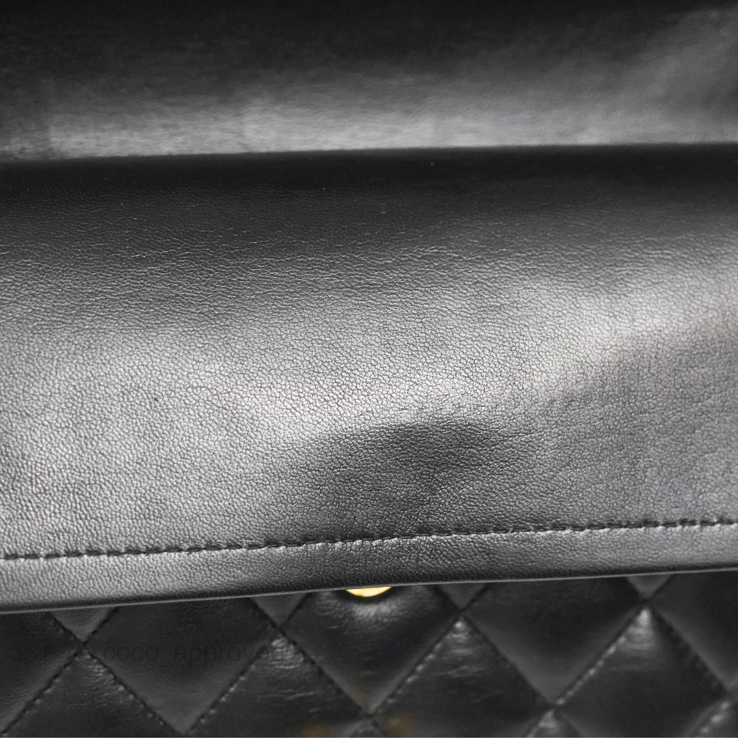 Chanel Classic M/L Medium Flap Quilted Black Lambskin 24K Gold Hardware