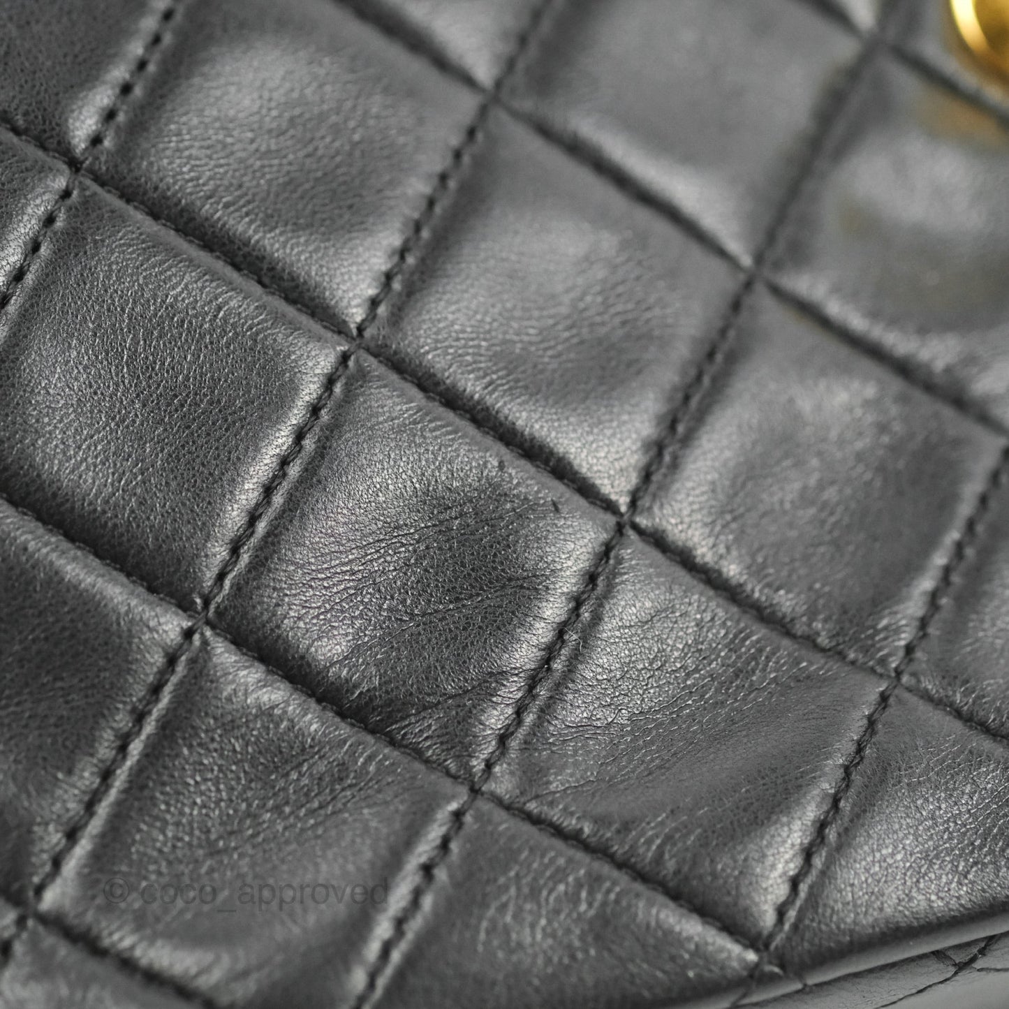 Chanel Vintage Medium Double Flap Black Lambskin 24K Gold Hardware