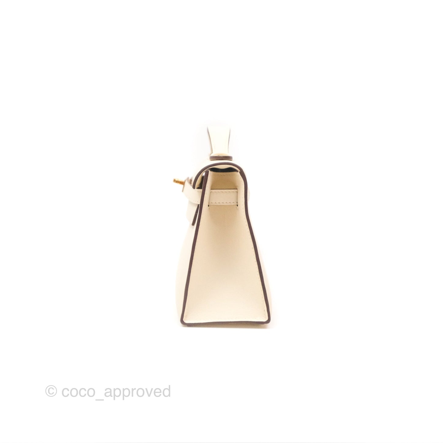 Hermès Kelly Mini Pochette Nata I2 Swift Gold Hardware