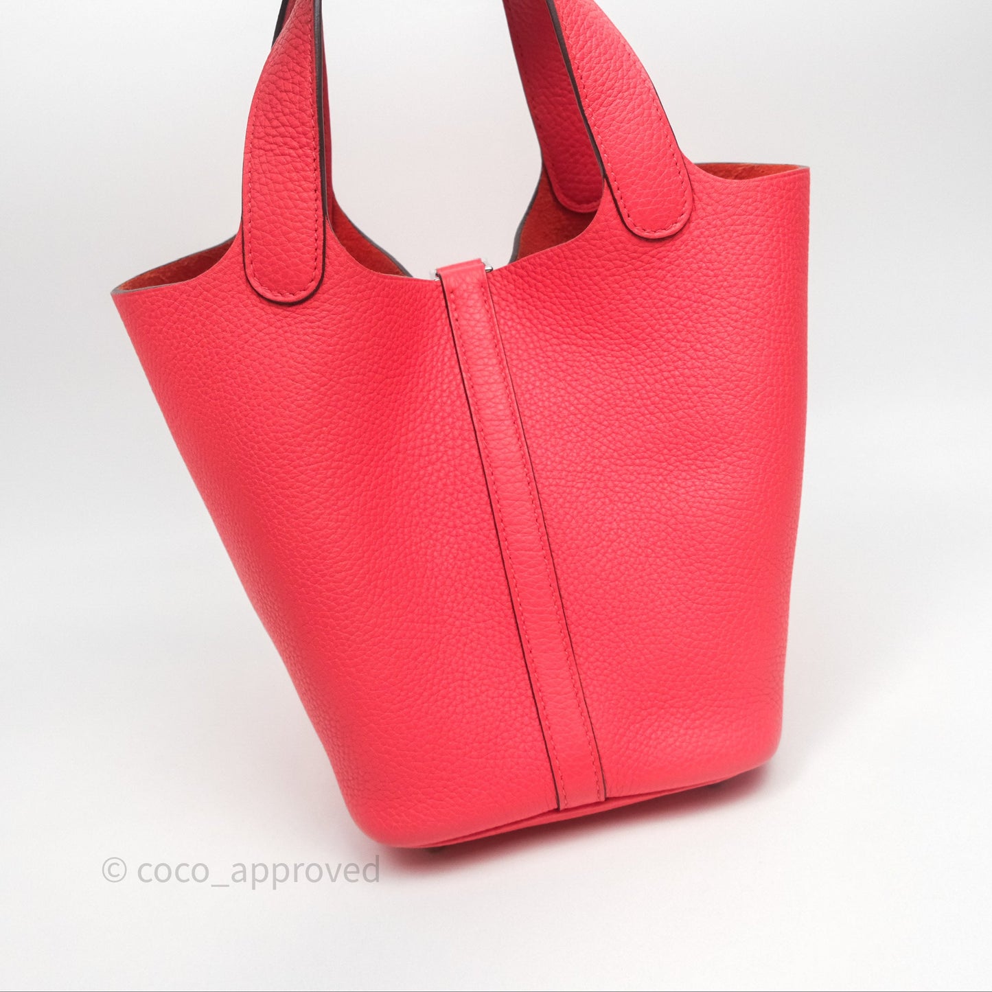 Hermès Picotin 18 Rose Texas Taurillon Clemence Palladium Hardware