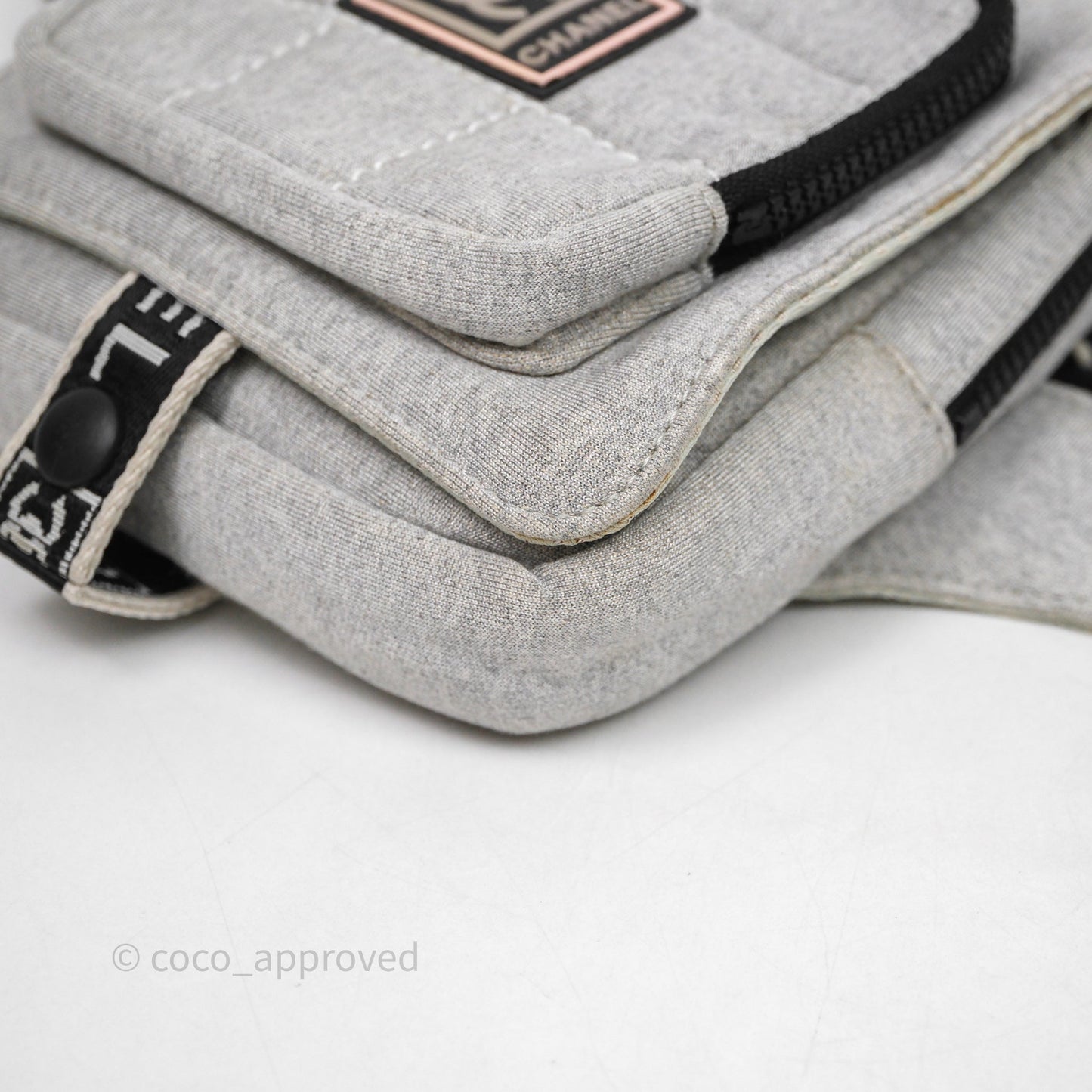 Chanel CC Logo Sport Waist Bag Grey