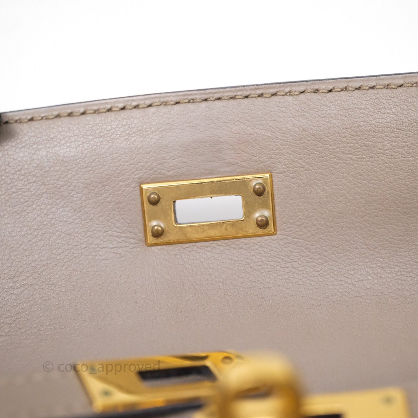 Hermès Kelly Pochette Gris Asphalte M8 Swift Gold Hardware