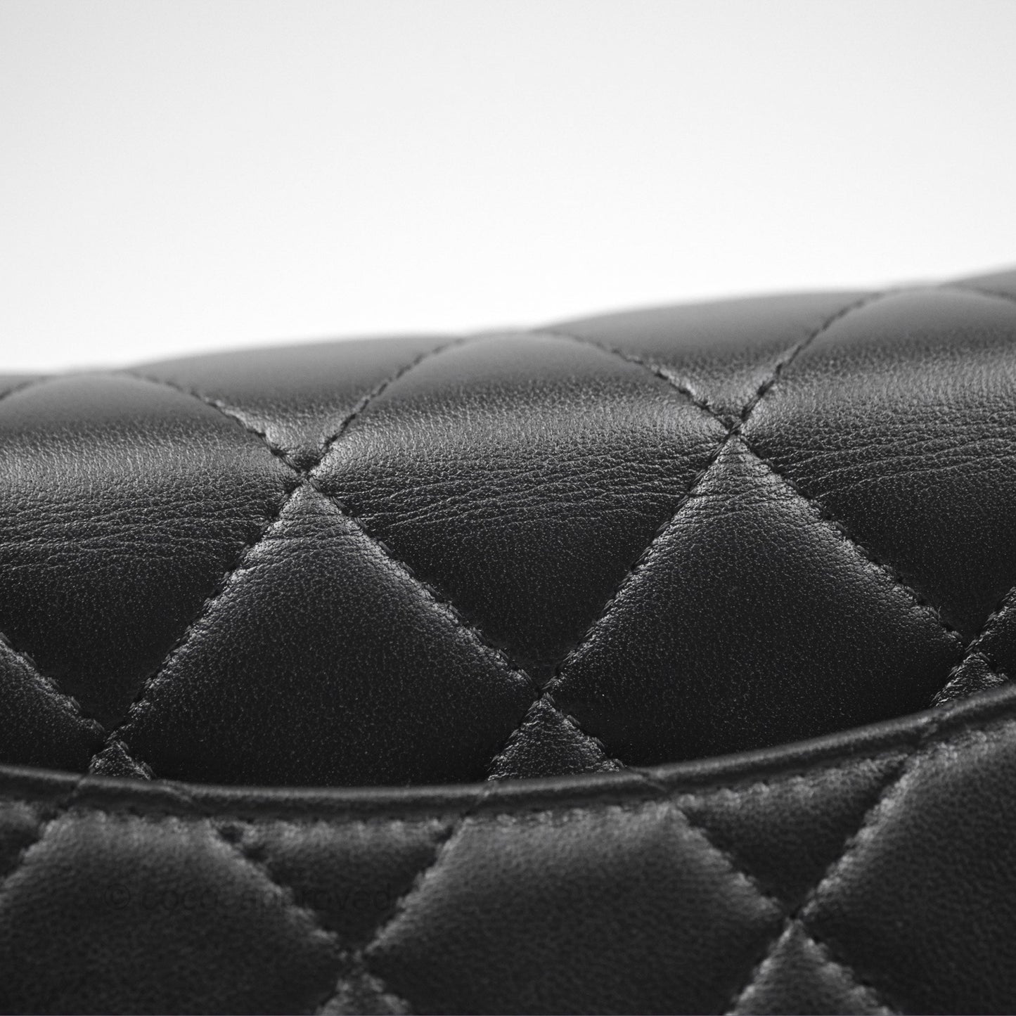 Chanel Quilted Classic WOC Black Lambskin Gold Hardware