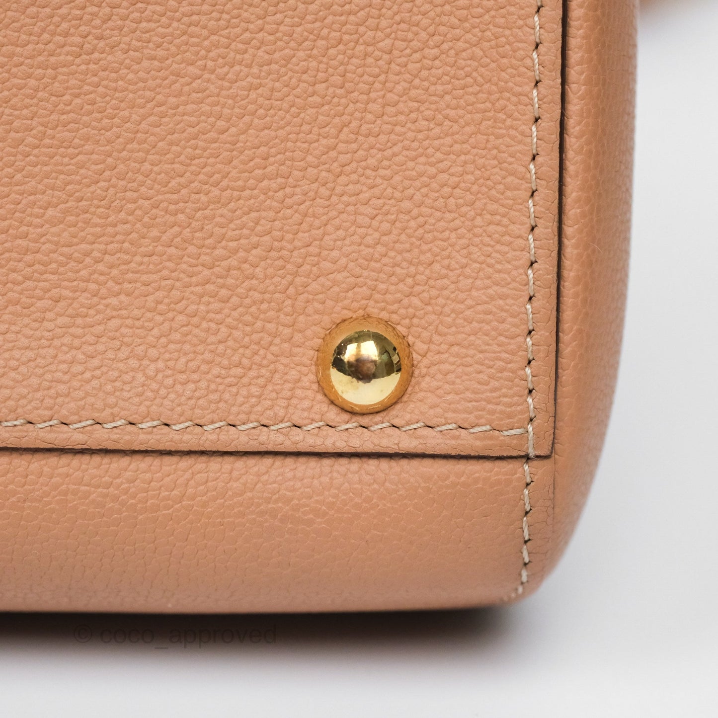 Delvaux Mini Brillant Bag Nude Grained Calfskin Gold Hardware