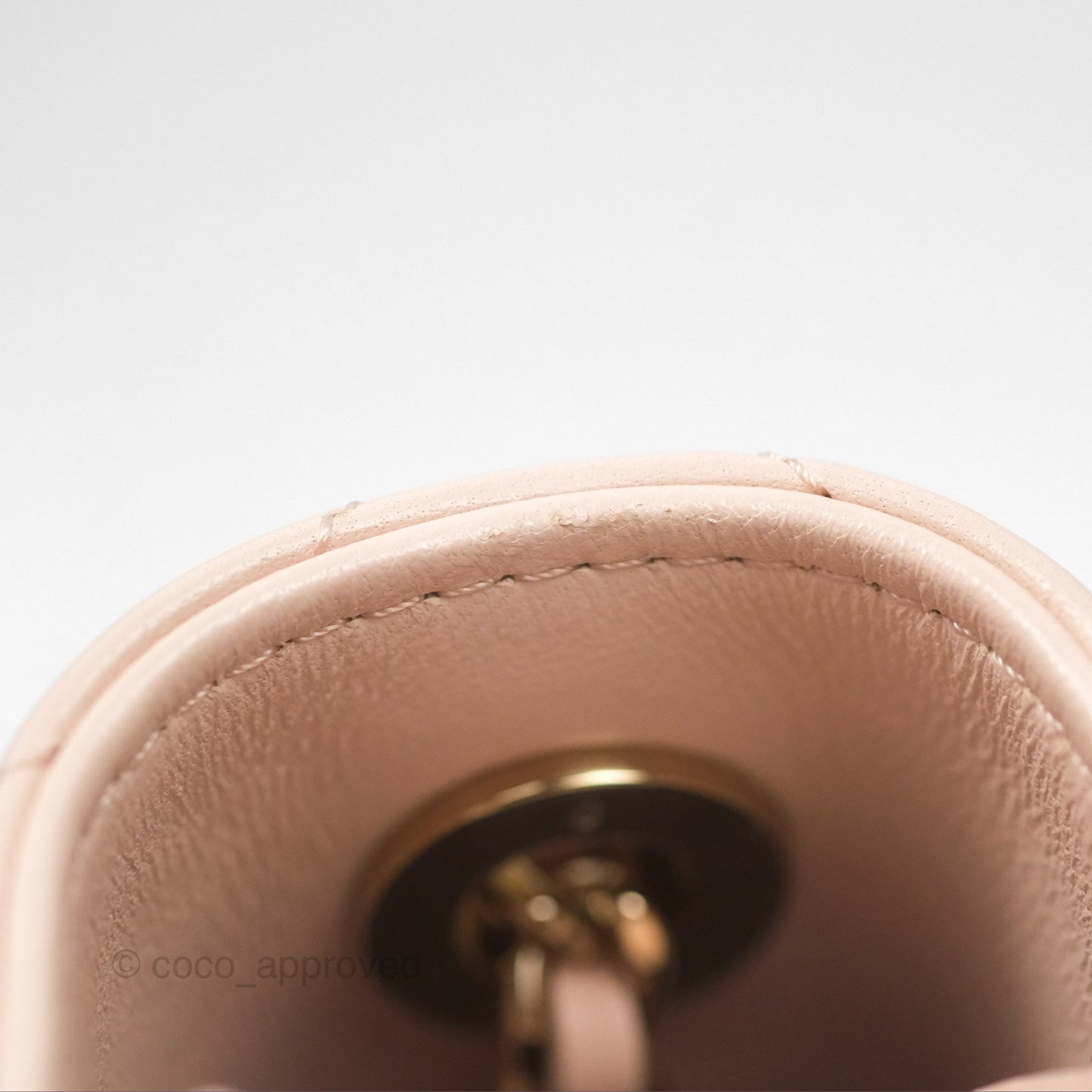 Chanel Mini Quilted Trendy CC Clutch With Chain Light Pink Lambskin Gold Hardware