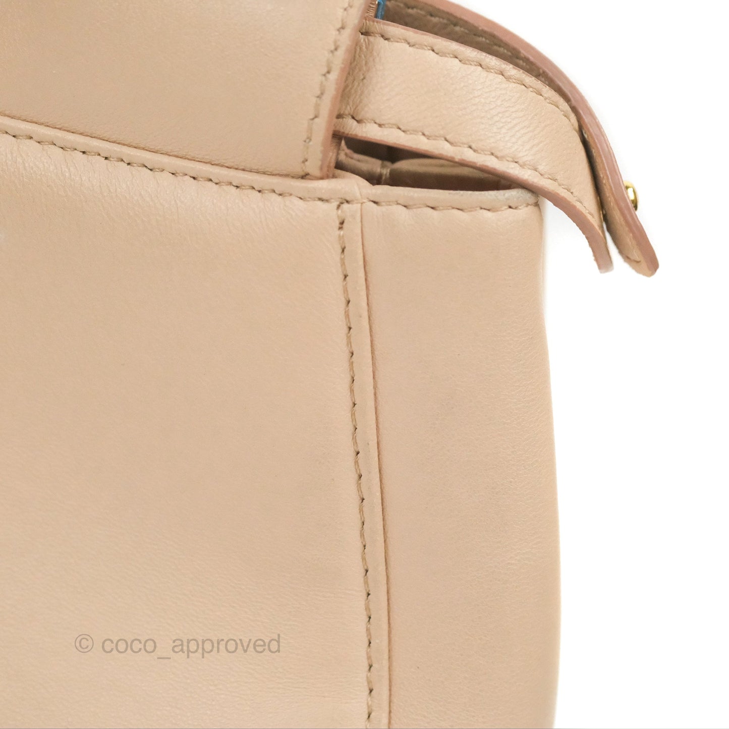 Fendi Mini Peekaboo Bag Poudre Lambskin Gold Hardware