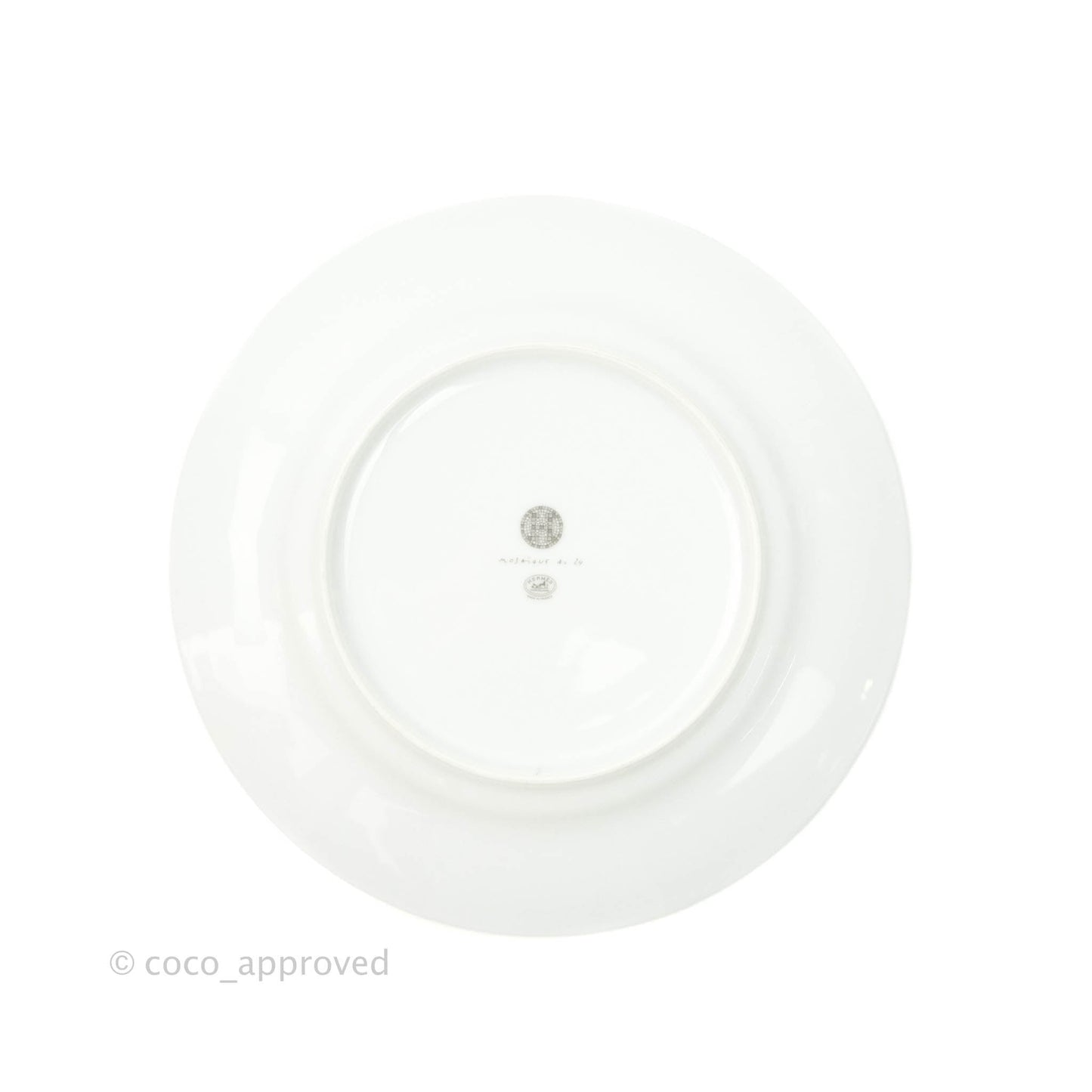 Hermès Mosaique au 24 Platinum Dinner Plates in Grey