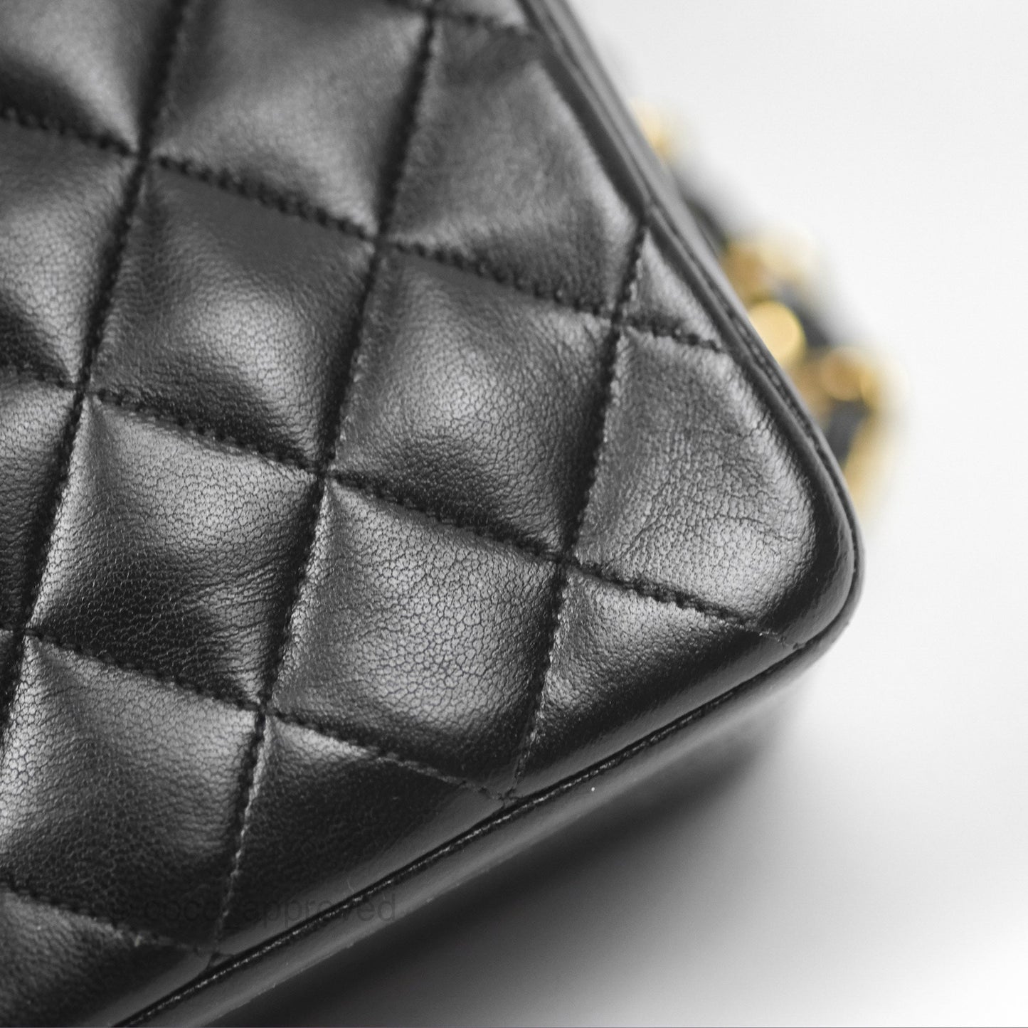 Chanel Vintage Mini Circled CC Flap Bag Black Lambskin 24K Gold Hardware