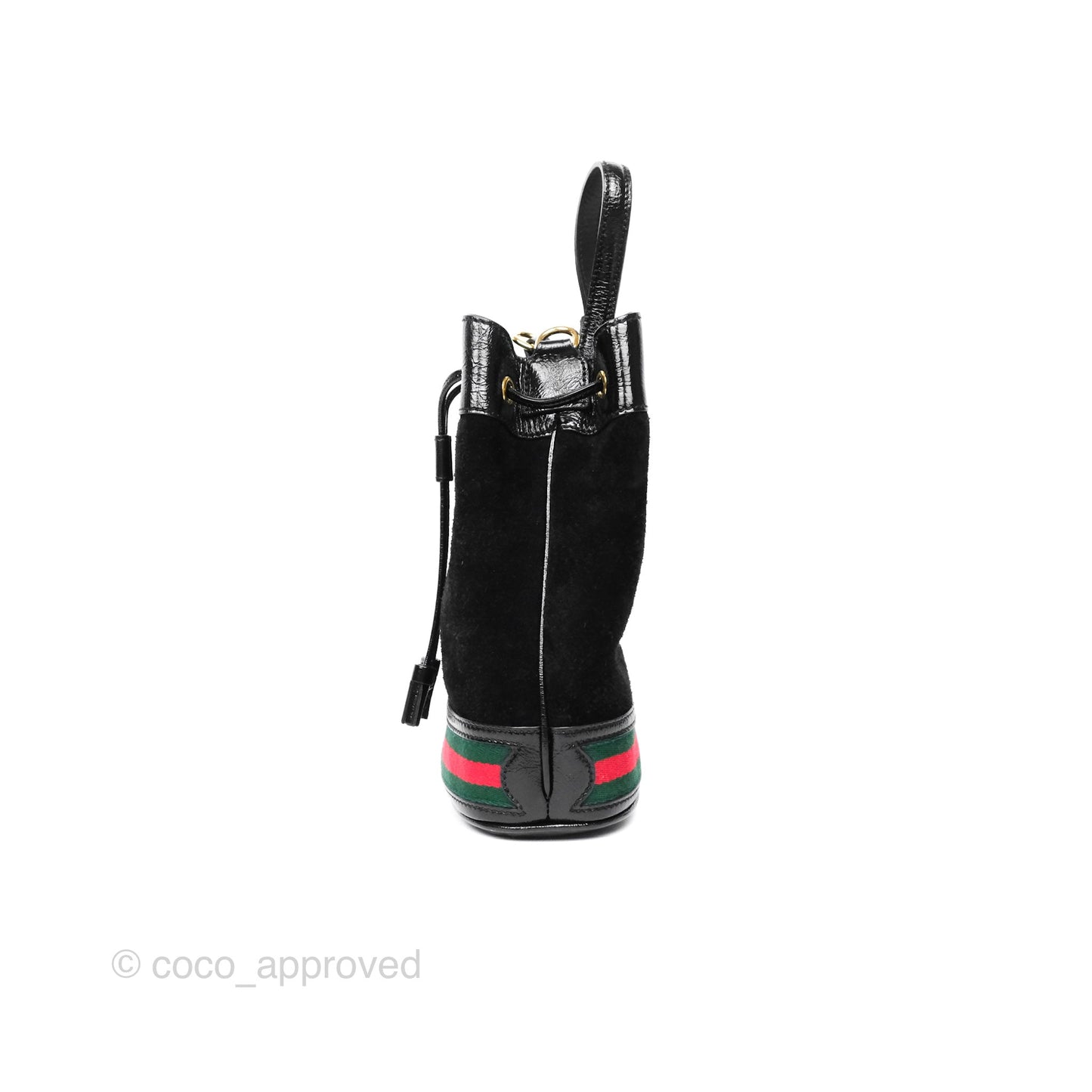 Gucci Small Ophidia Bucket Bag Black Suede