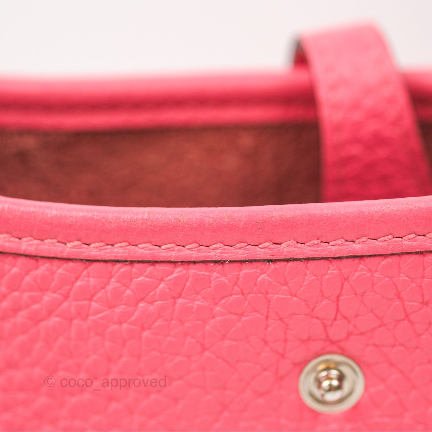 Hermès Mini Evelyne 16 Rose Azalee Clemence Palladium Hardware