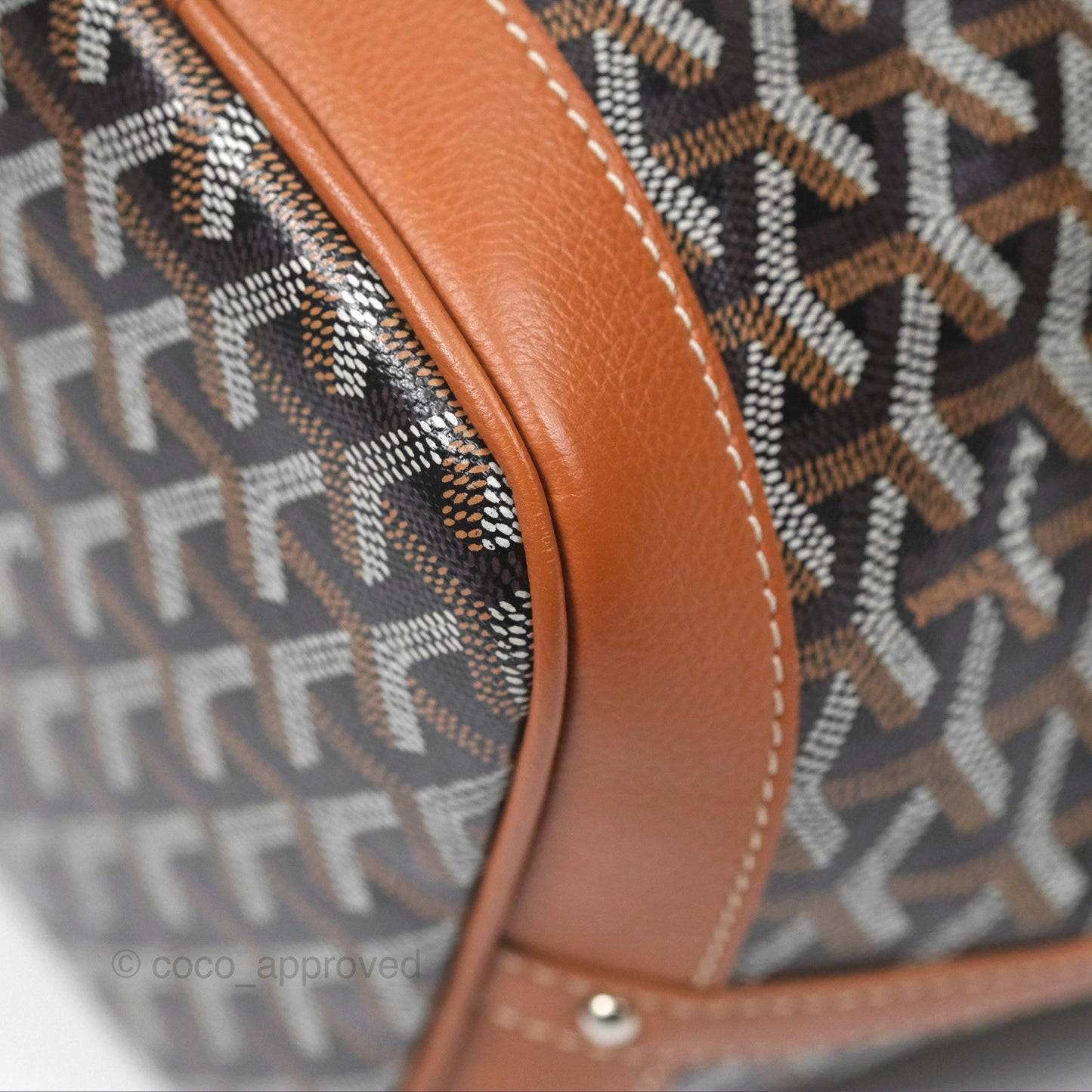 Goyard Petit Flot Bucket Bag Black & Tan Goyardine