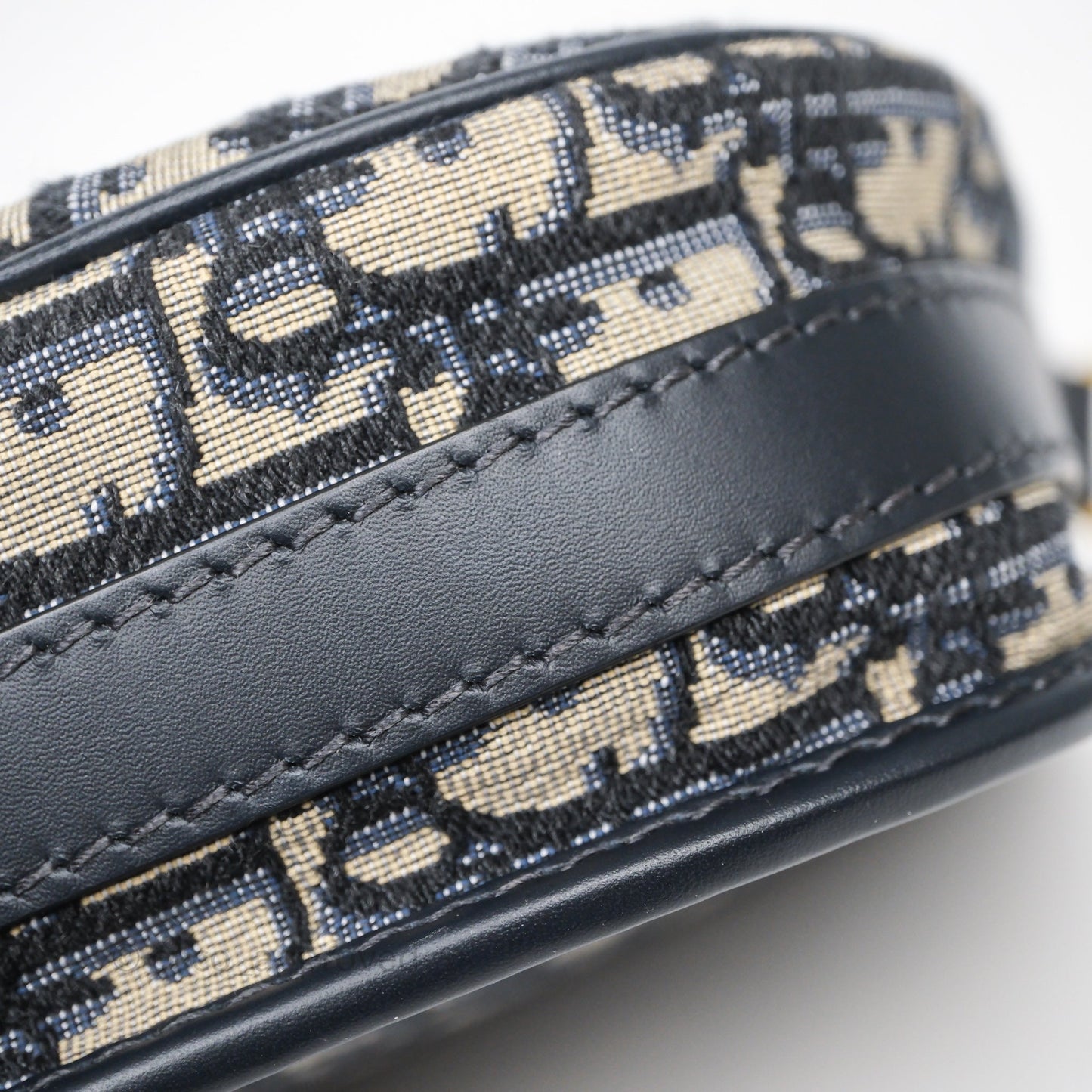 Christian Dior Medium Bobby Bag Blue Oblique Jacquard Canvas