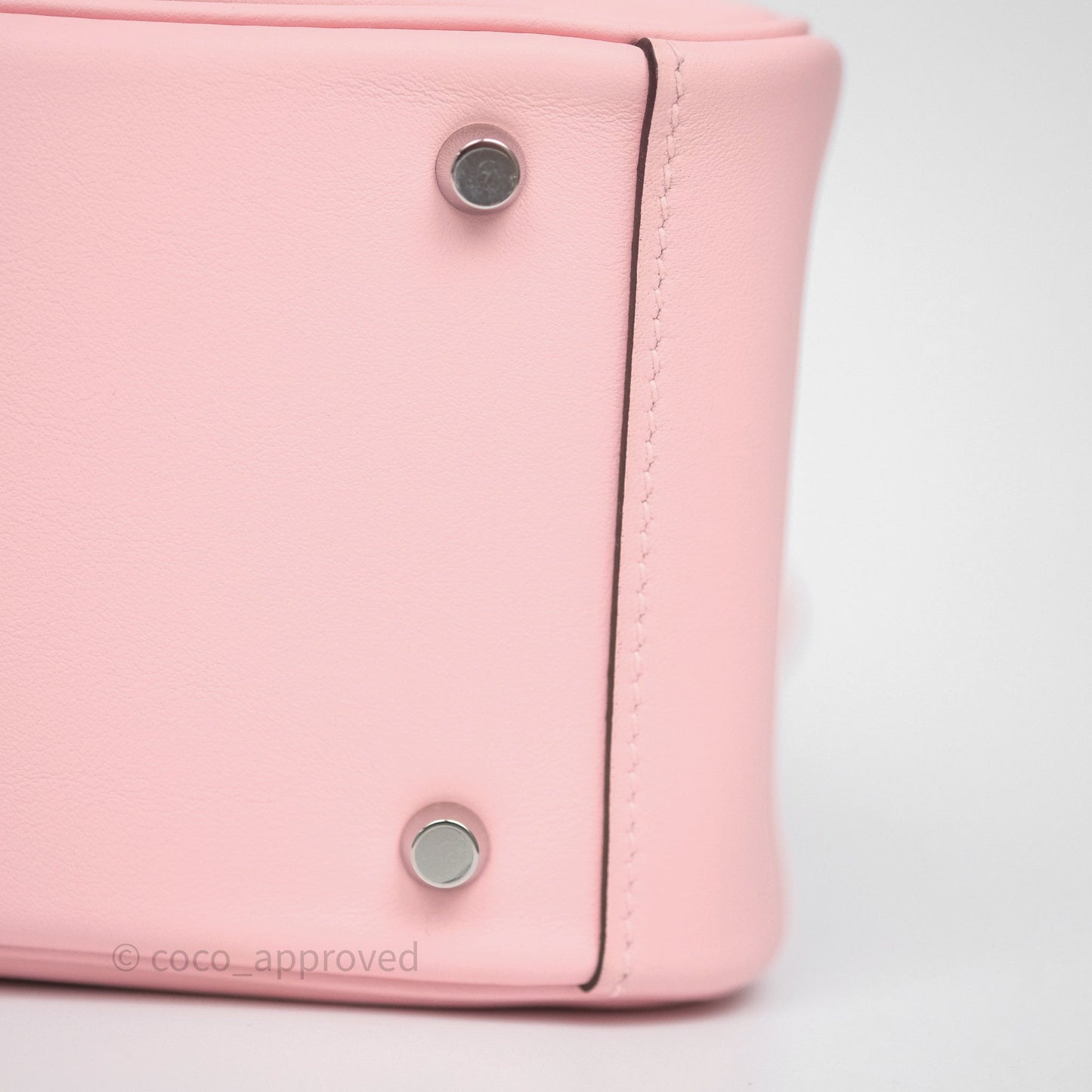 Hermès Mini Lindy II 20 Rose Sakura 3Q Swift Palladium Hardware