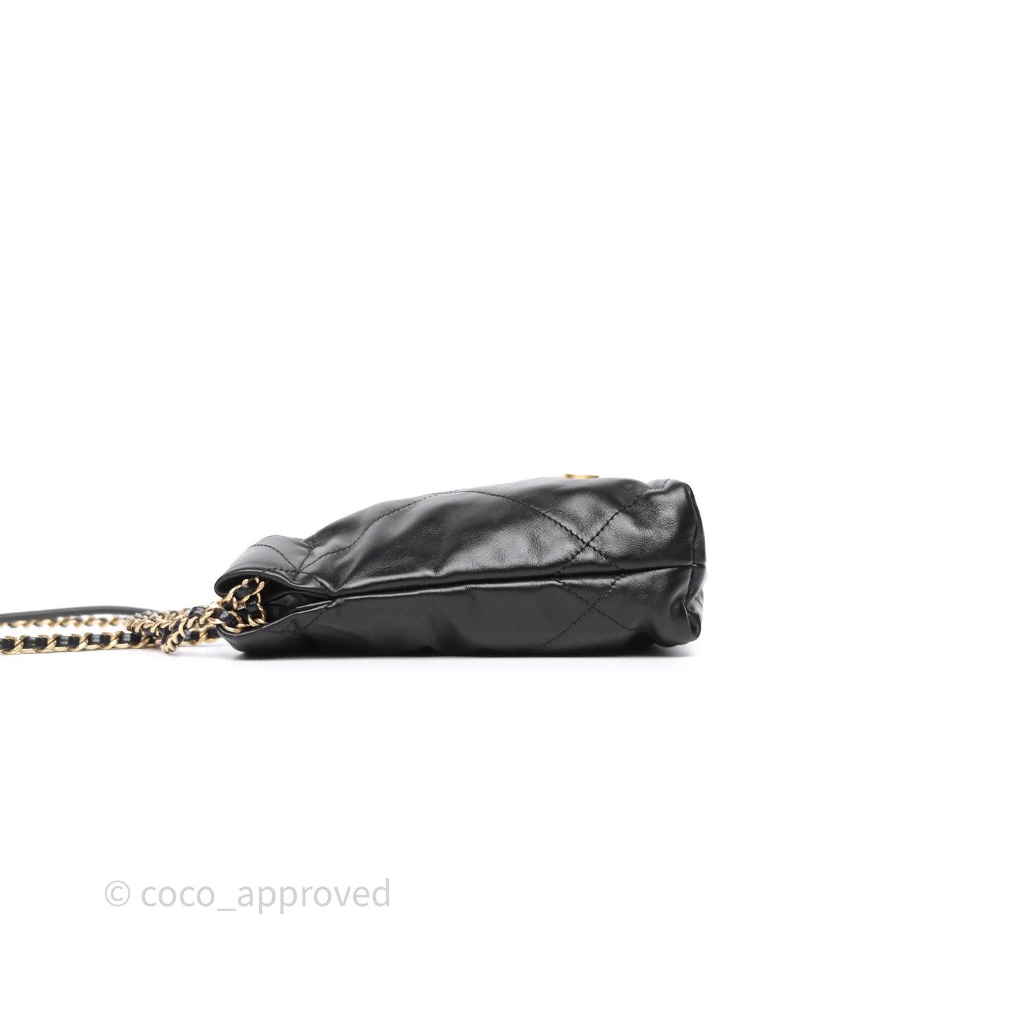 Chanel 22 Mini Bag Black Crumpled Calfskin