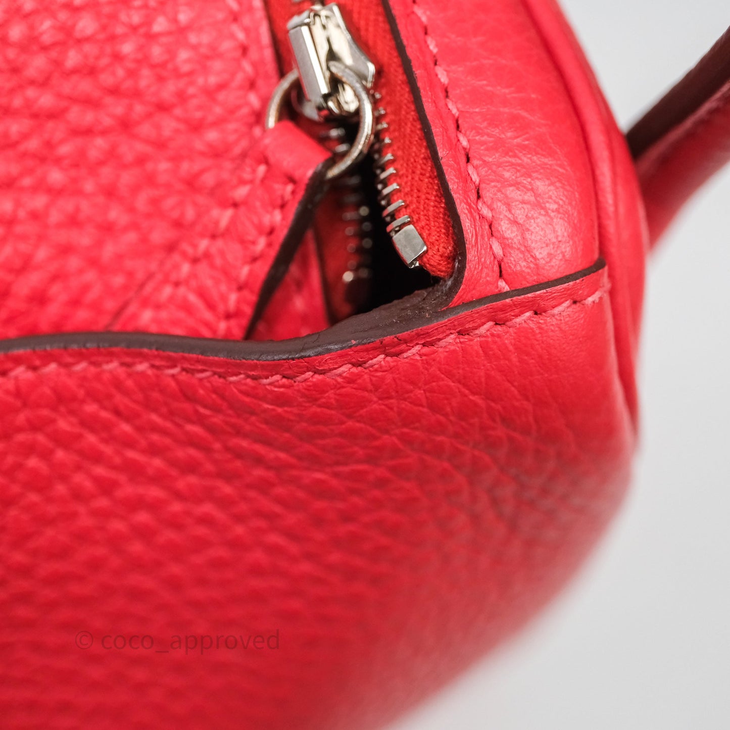Hermes Lindy 26 Clemence Rouge Palladium Hardware