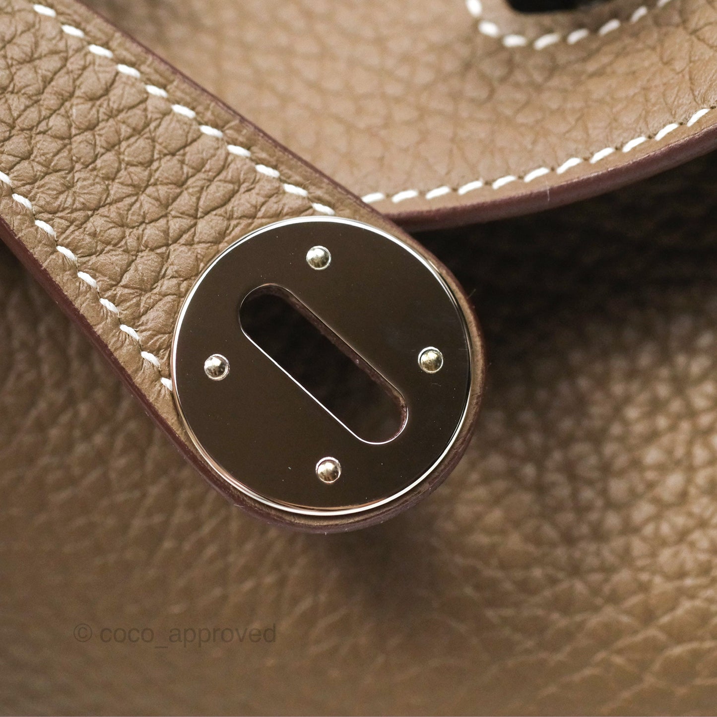 Hermès Lindy 26 Etoupe 18 Clemence Palladium Hardware