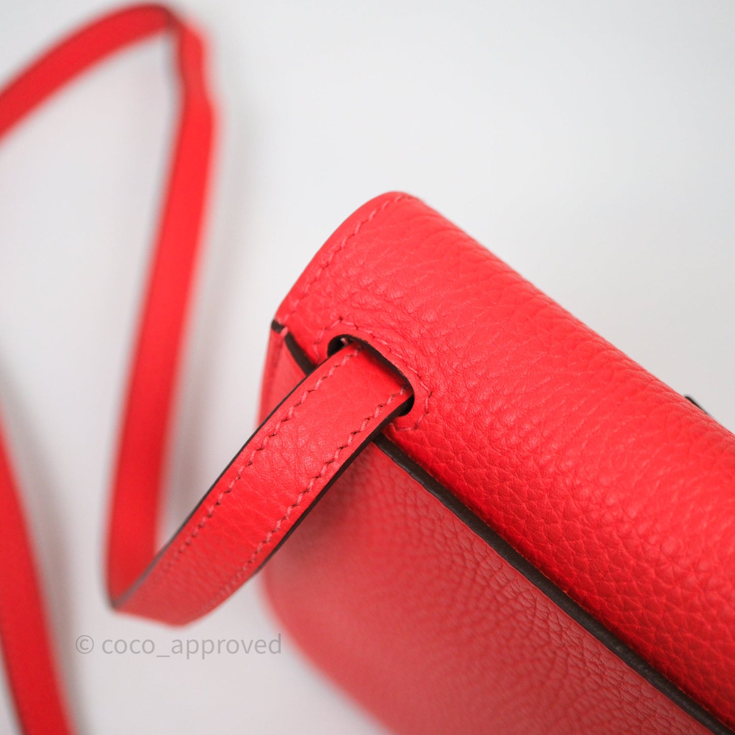 Hermès Halzan 25 Taurillon Cleme Rose Texas 0E Clemence Palladium Hardware