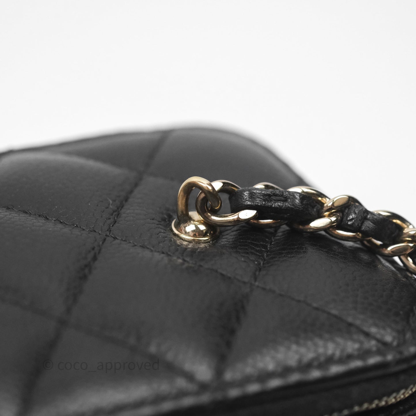 Chanel Vanity with CC Chain Black Caviar Gold Hardware
