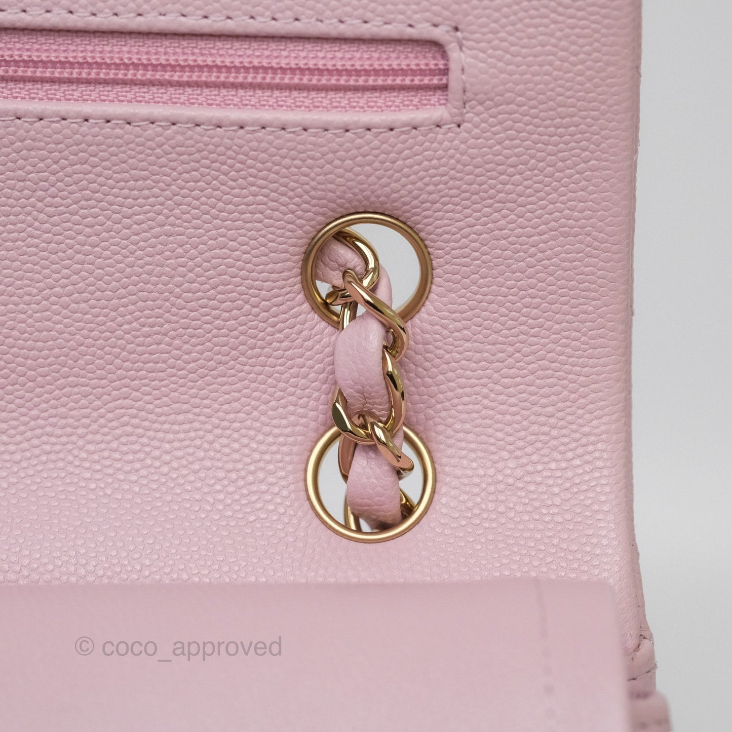 Chanel Small S/M Classic Flap Light Pink Caviar Gold Hardware