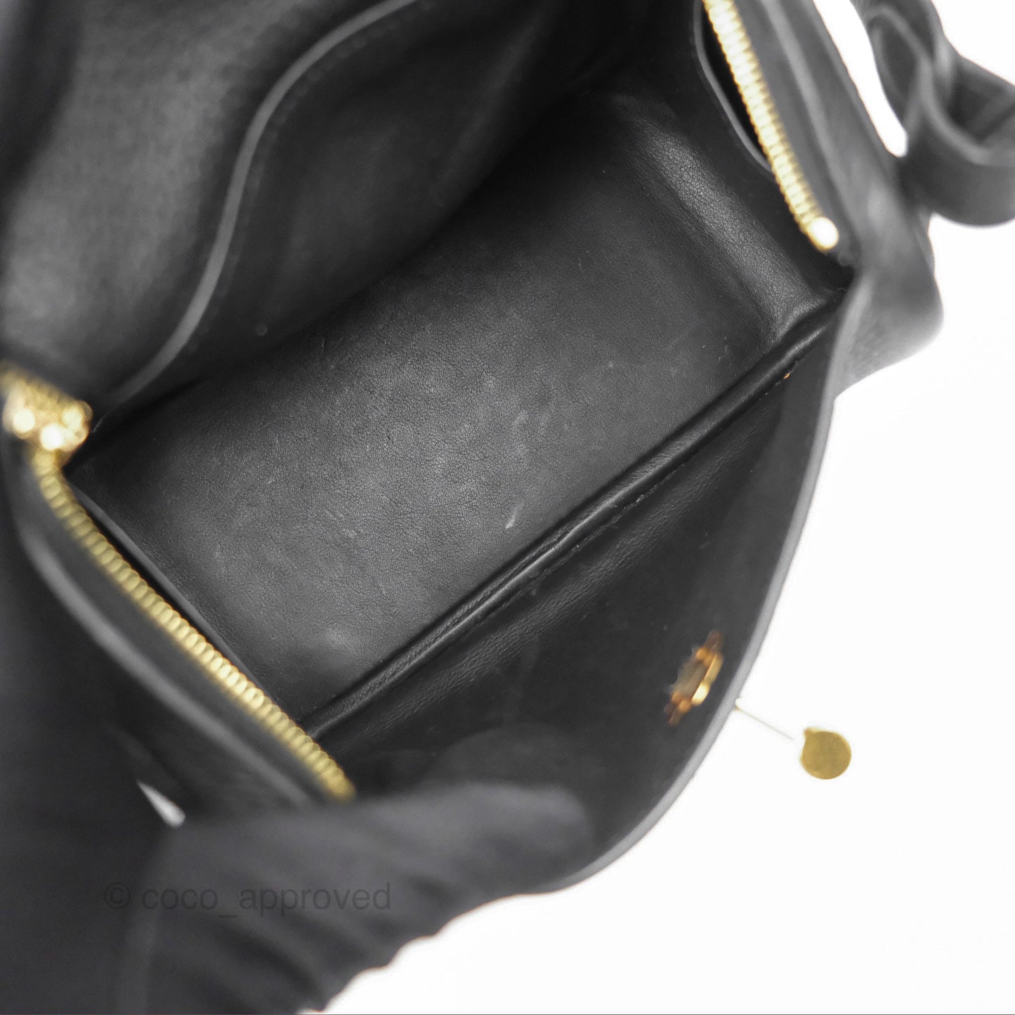 Hermès Mini Lindy 20 Noir 89 Clemence Gold Hardware