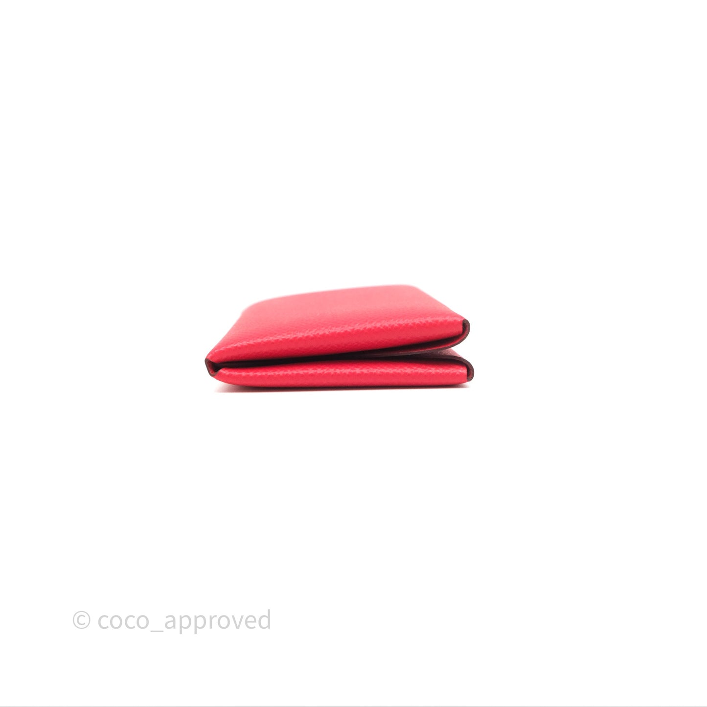 Hermès Calvi Duo Compact Card Holder Rouge De Coeur