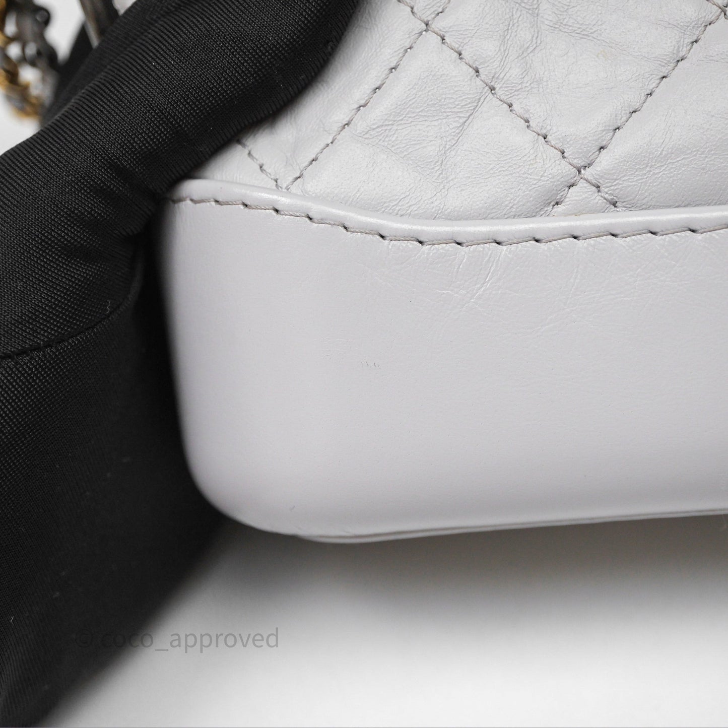 Chanel Small Gabrielle Hobo Quilted Grey Aged Calfskin