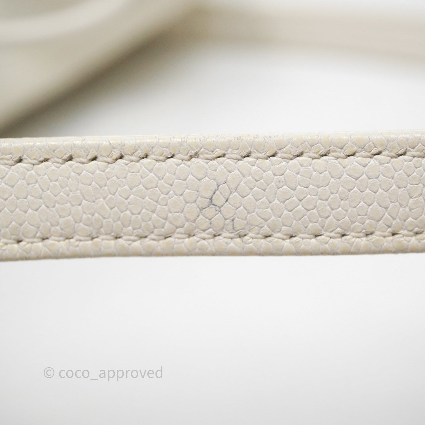 Chanel Quilted Business Affinity Backpack Ivory White Caviar Gold Hardware