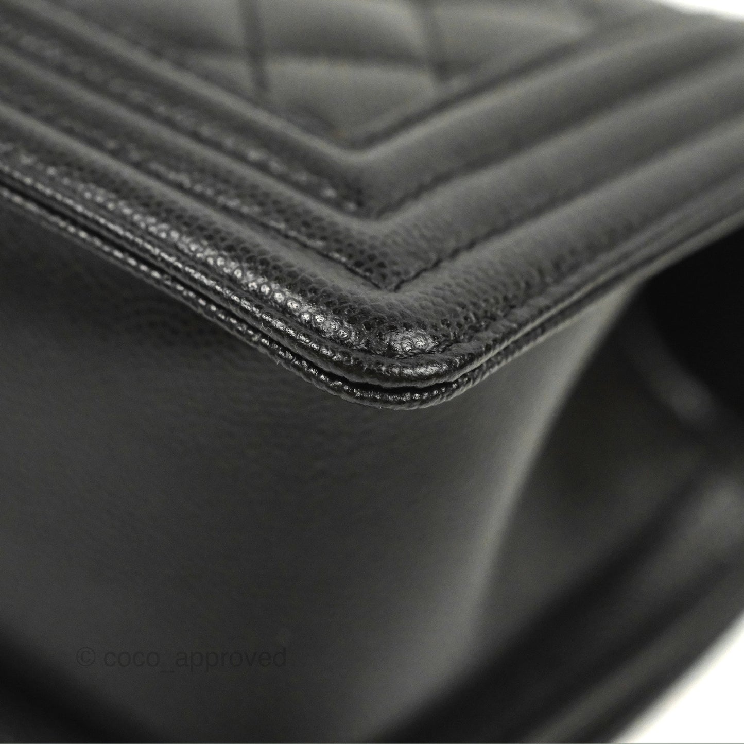 Chanel Small Boy Black Caviar Aged Gold Hardware