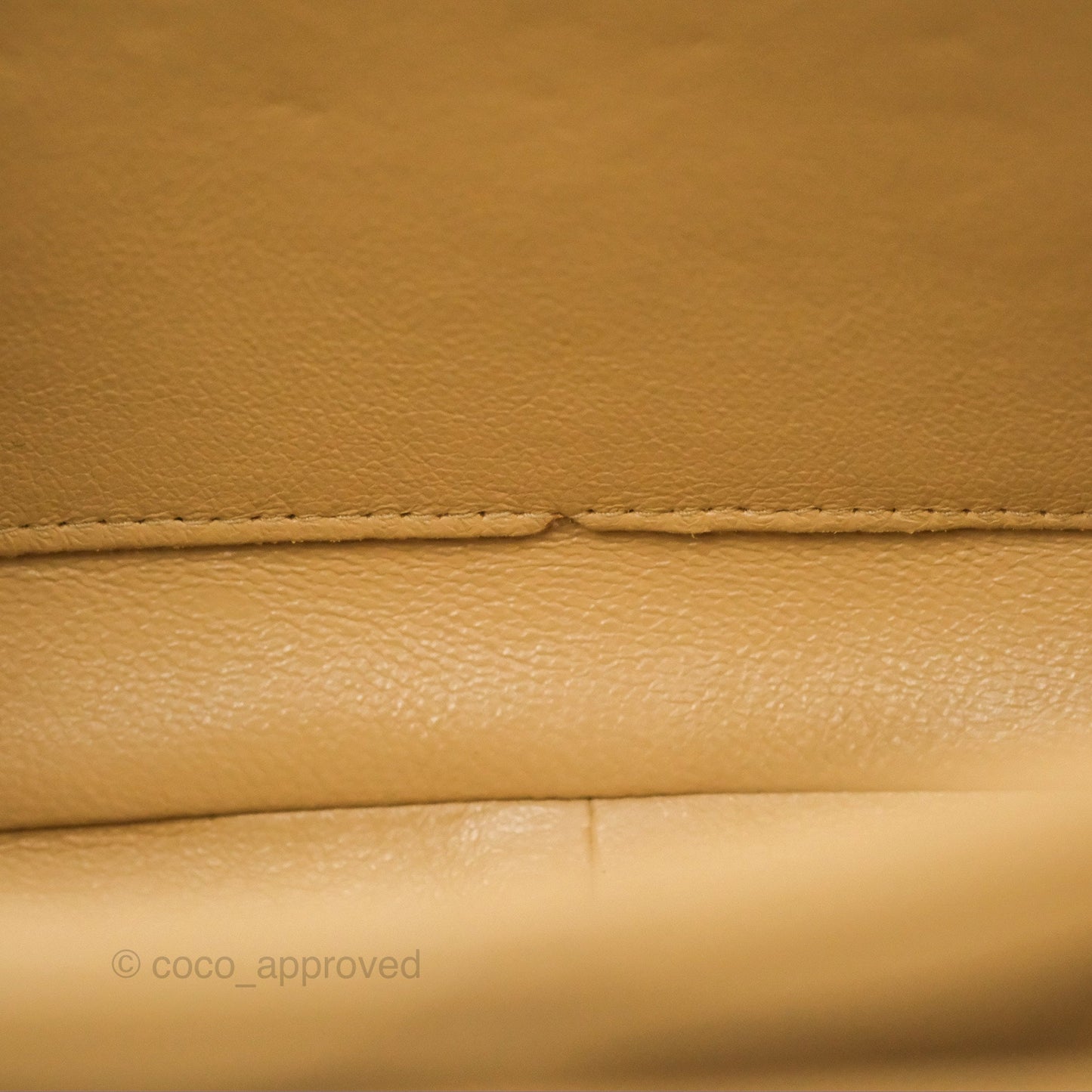 Chanel Vintage Flap Bag Beige Lambskin Gold Hardware