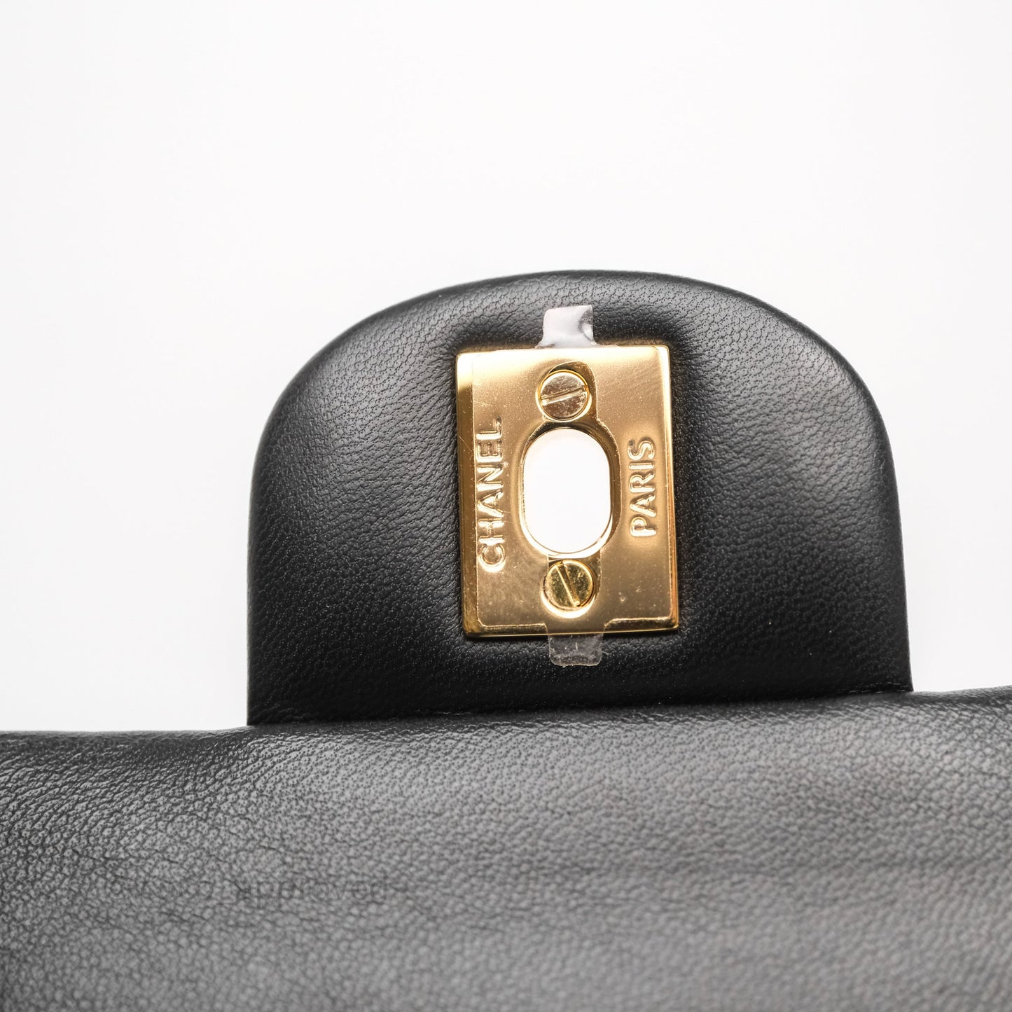 Chanel Classic M/L Medium Flap Quilted Black Lambskin Gold Hardware