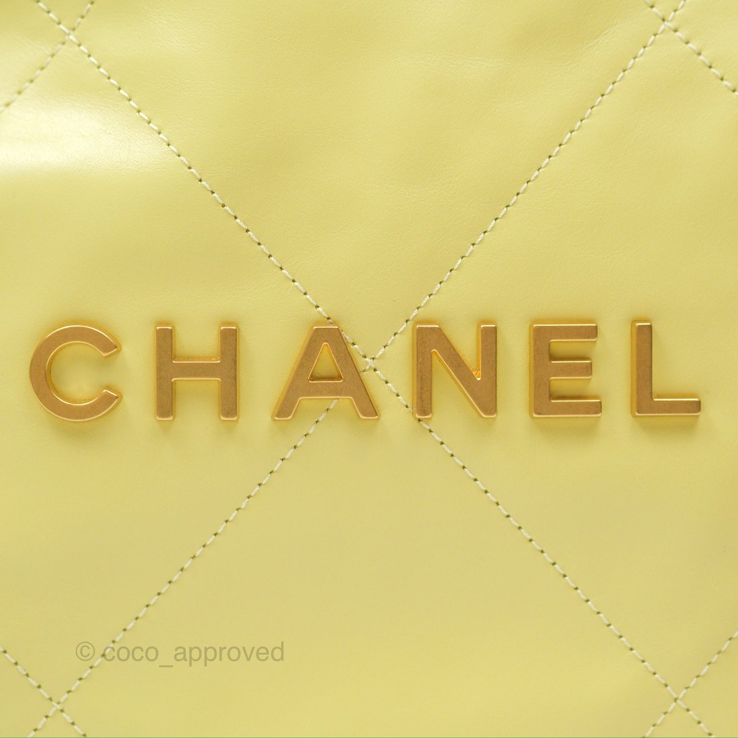 Chanel 22 Small Lime Green Shiny Aged Calfskin Aged Gold Hardware