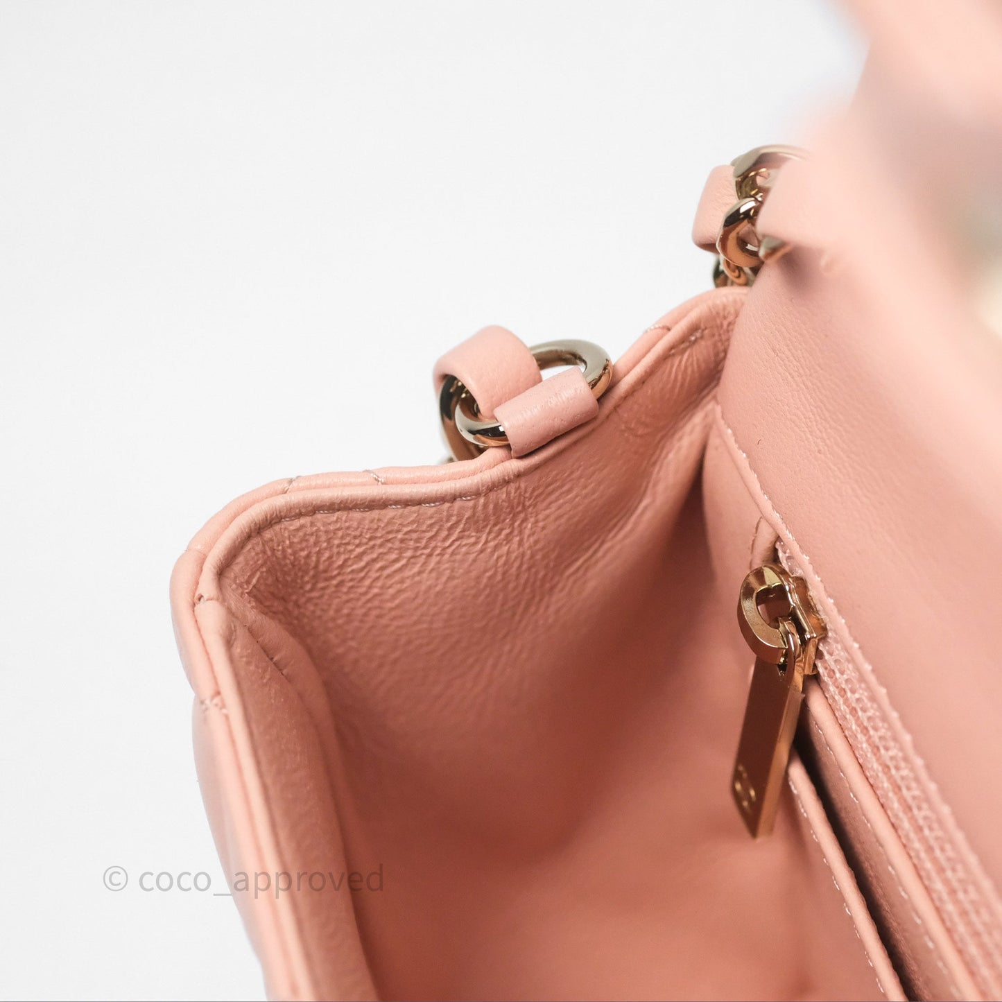 Chanel Quilted Mini Rectangular Flap Pink Lambskin Gold Hardware