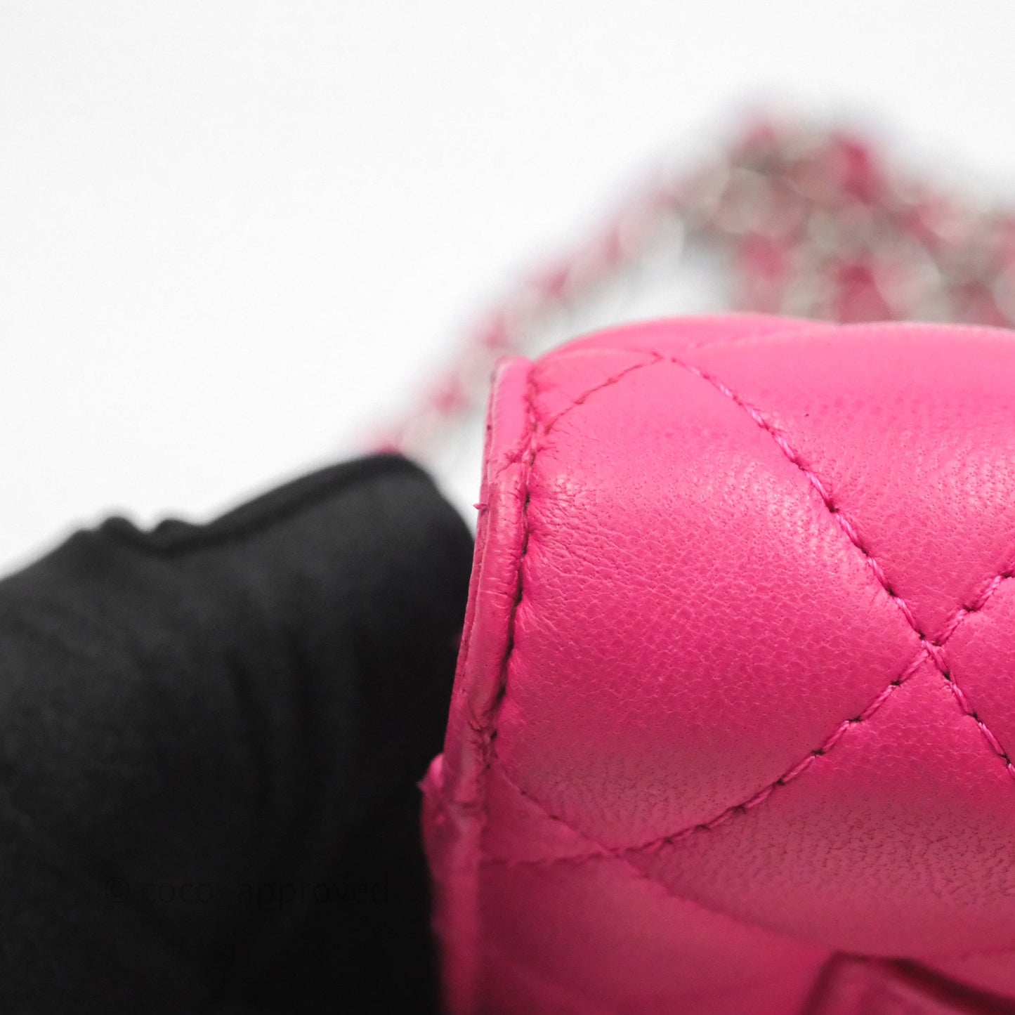 Chanel Quilted Wallet on Chain WOC Pink Lambskin Silver Hardware