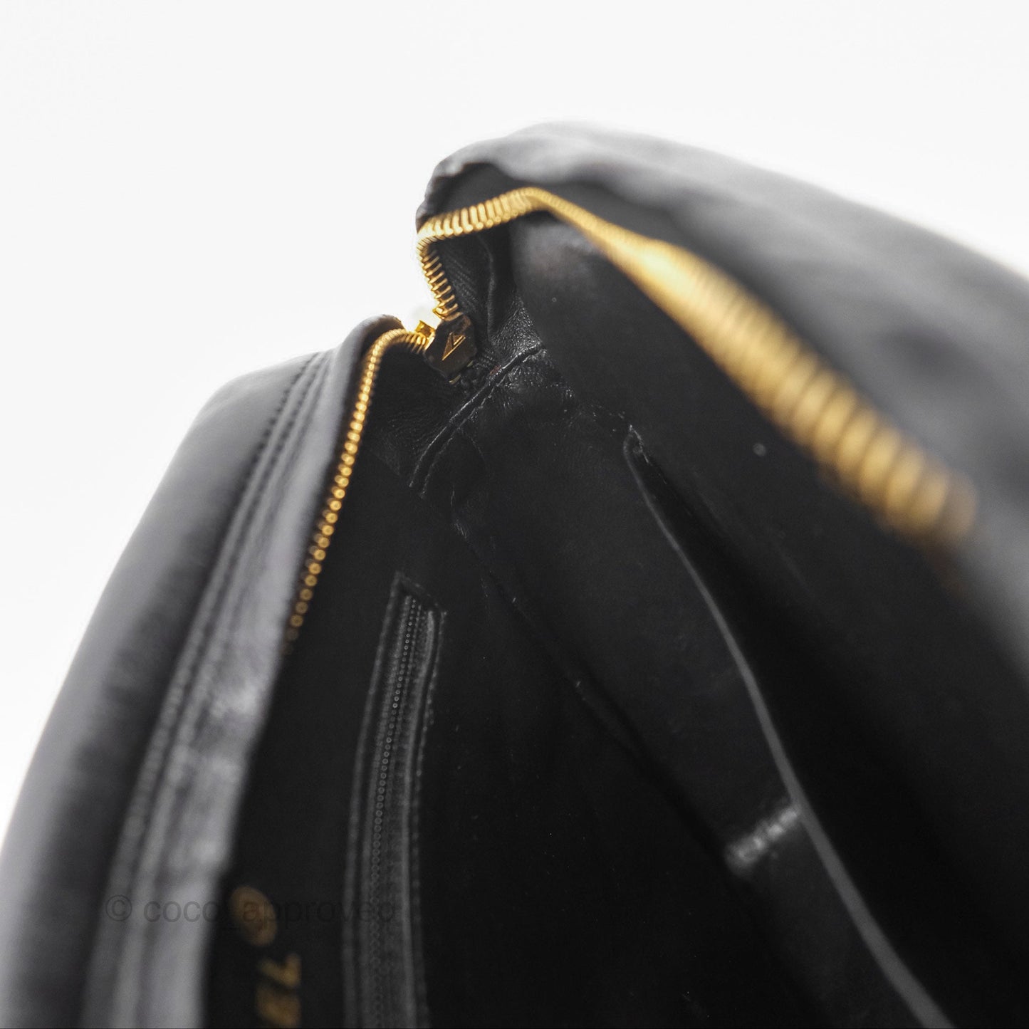 Chanel Vintage Diana Fringe Camera Bag Black Lambskin 24K Gold Hardware