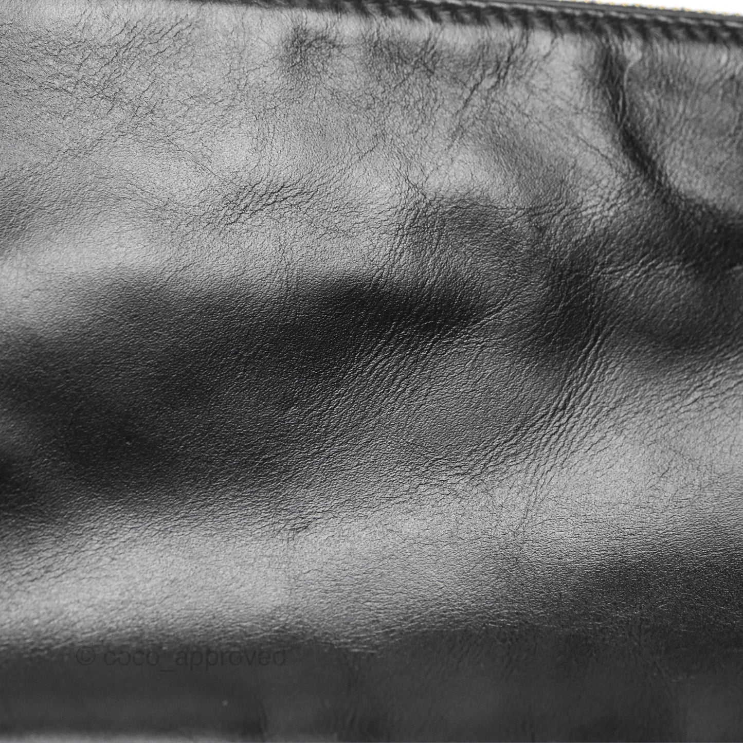 Chanel 22 Small Black Shiny Crumpled Calfskin Aged Gold Hardware