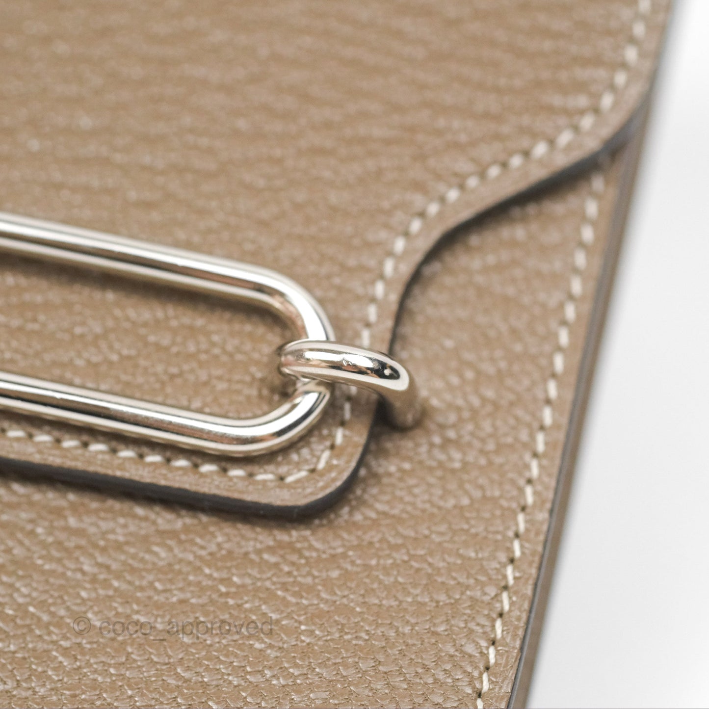Hermès Roulis Slim Wallet Etoupe Chevre Mysore Palladium Hardware