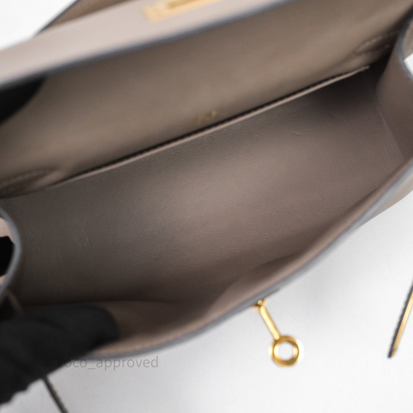 Hermès Kelly Pochette Gris Asphalte M8 Swift Gold Hardware
