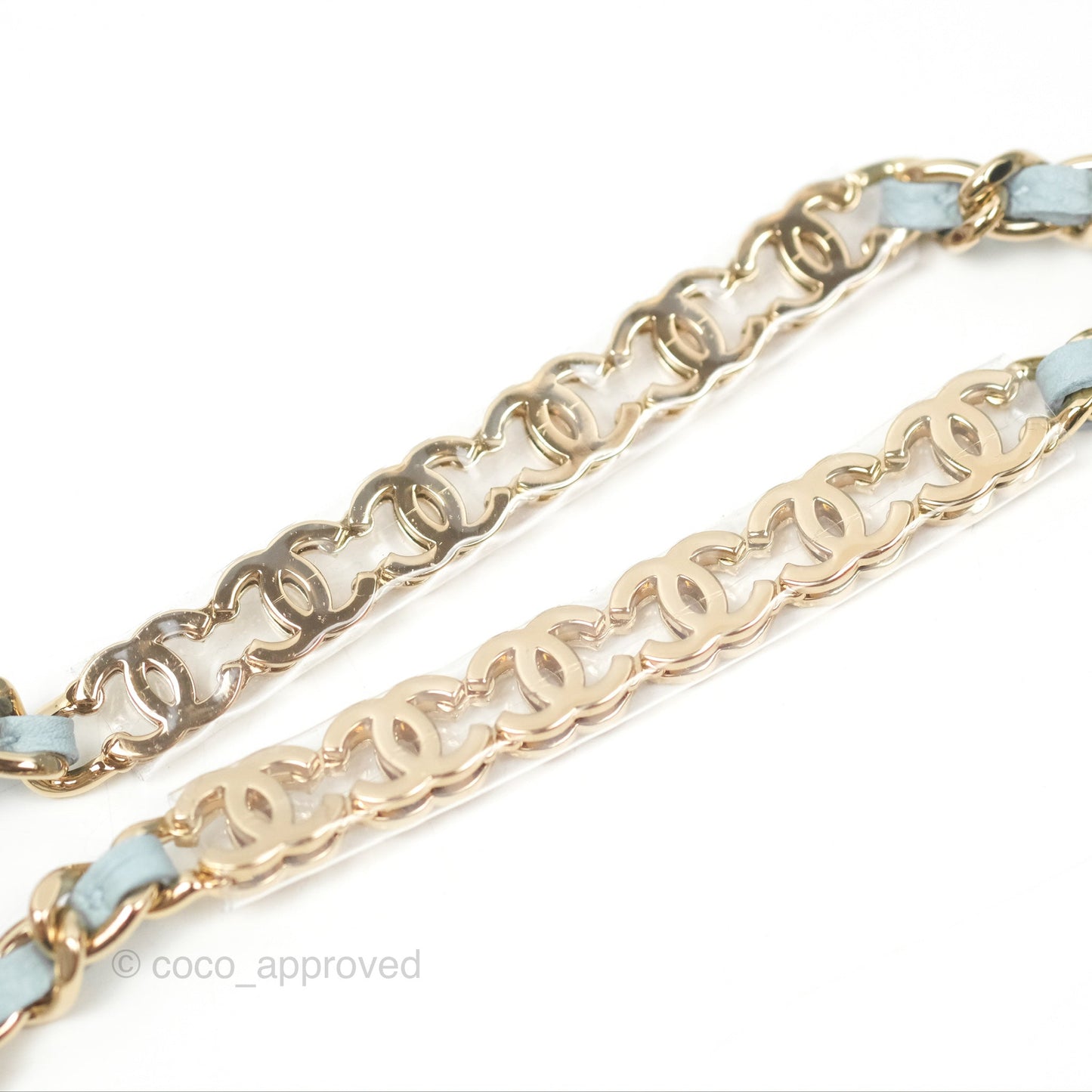 Chanel Vanity with CC Chain Light Blue Caviar Gold Hardware