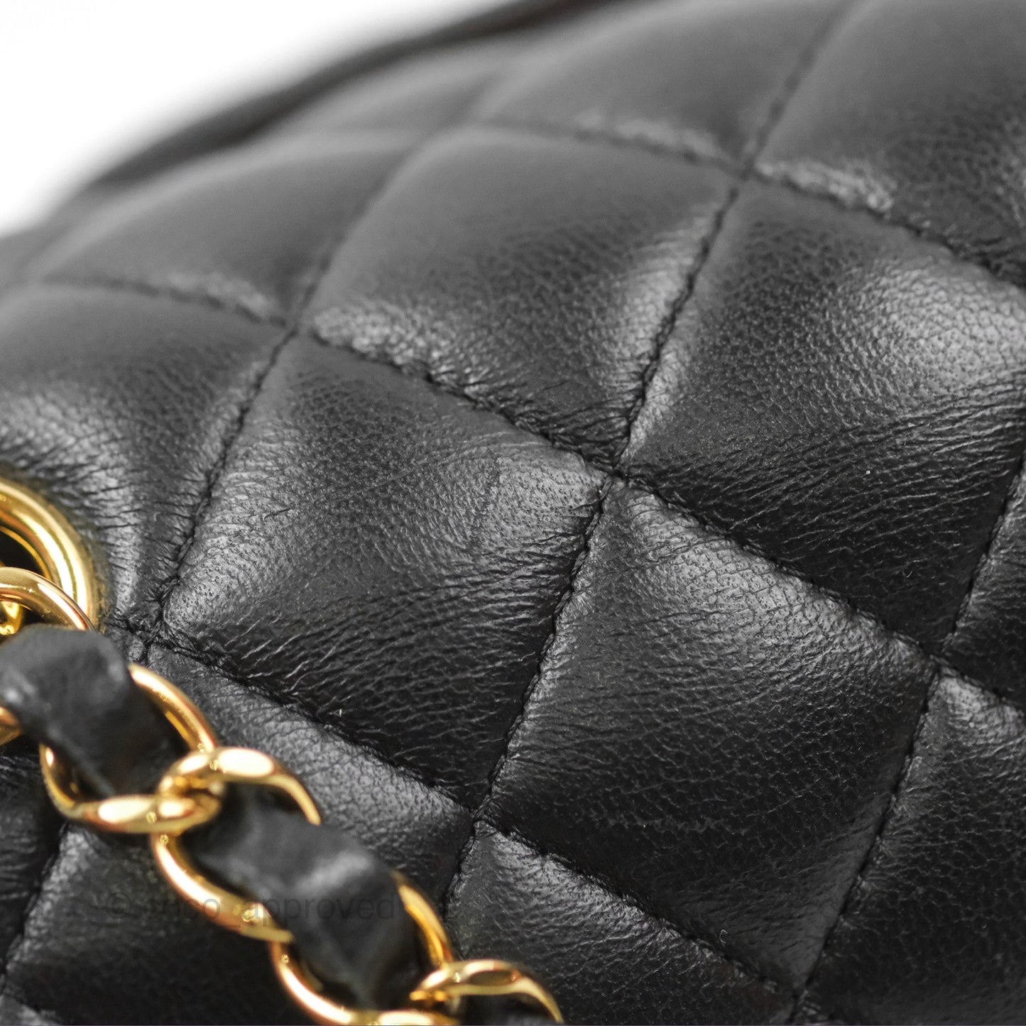 Chanel Classic M/L Medium Flap Quilted Black Lambskin Gold Hardware