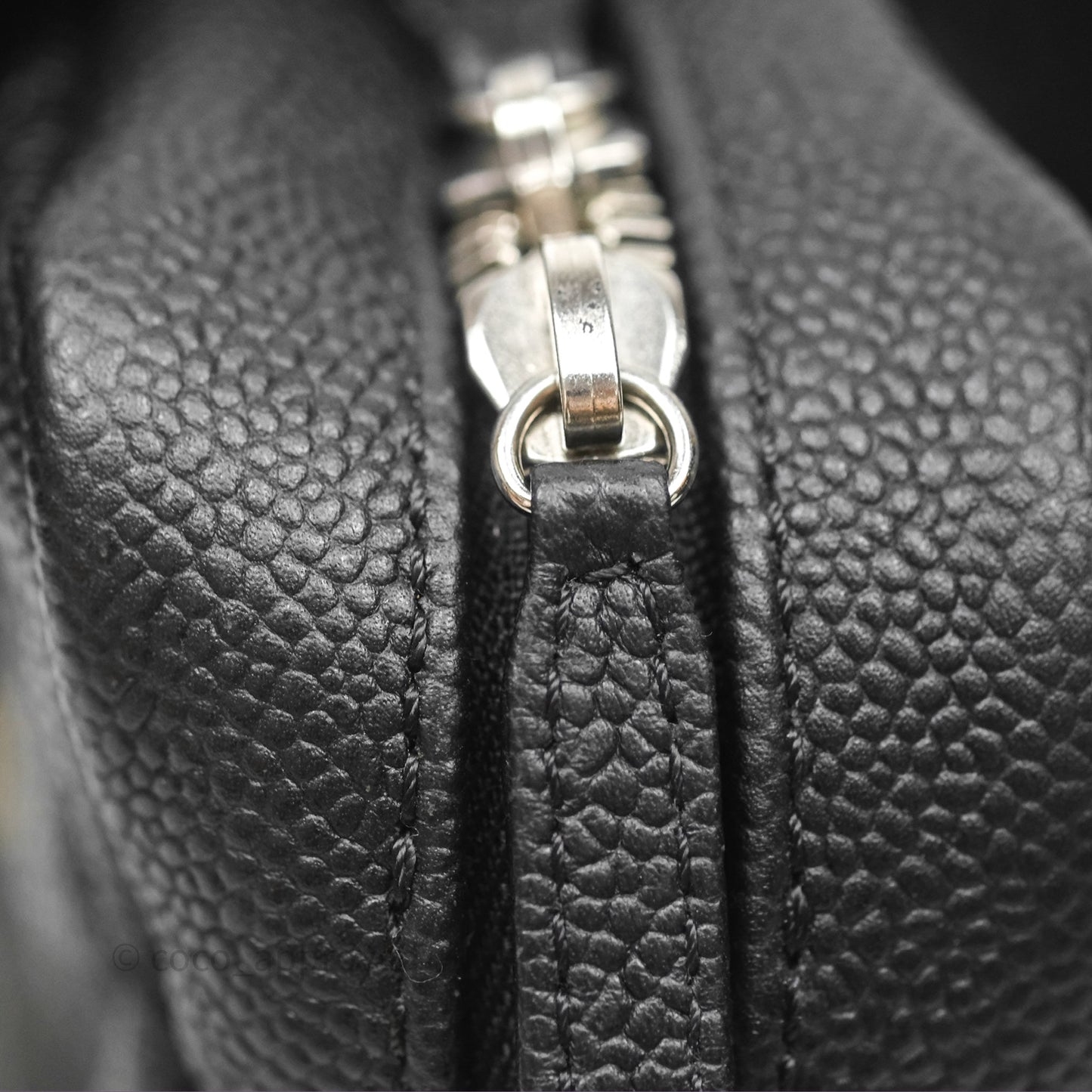 Chanel Quilted Easy Flap Bag Black Caviar Silver Hardware